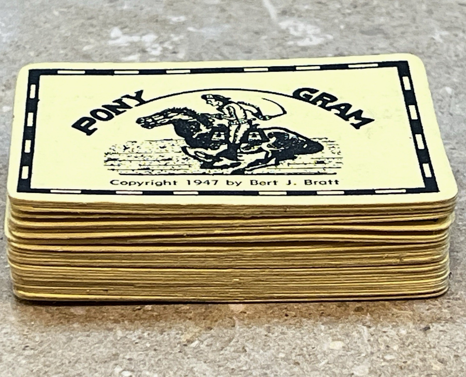 PLAYING CARDS ONLY 1947 The Game of Pony Express Board Game Polygon