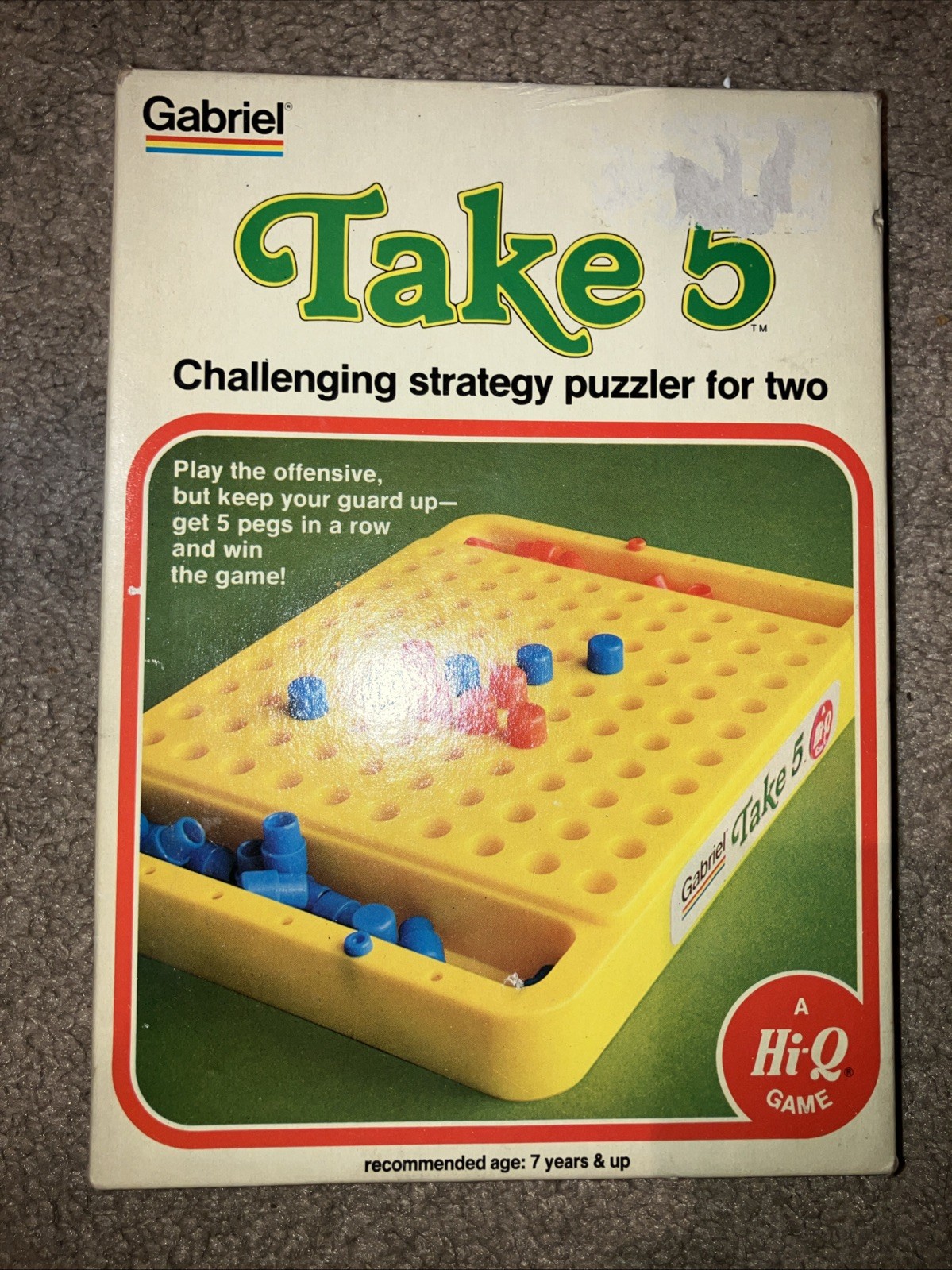 Vintage Take 5 Strategy Puzzle Game Gabriel 1977 Made in Hong Kong