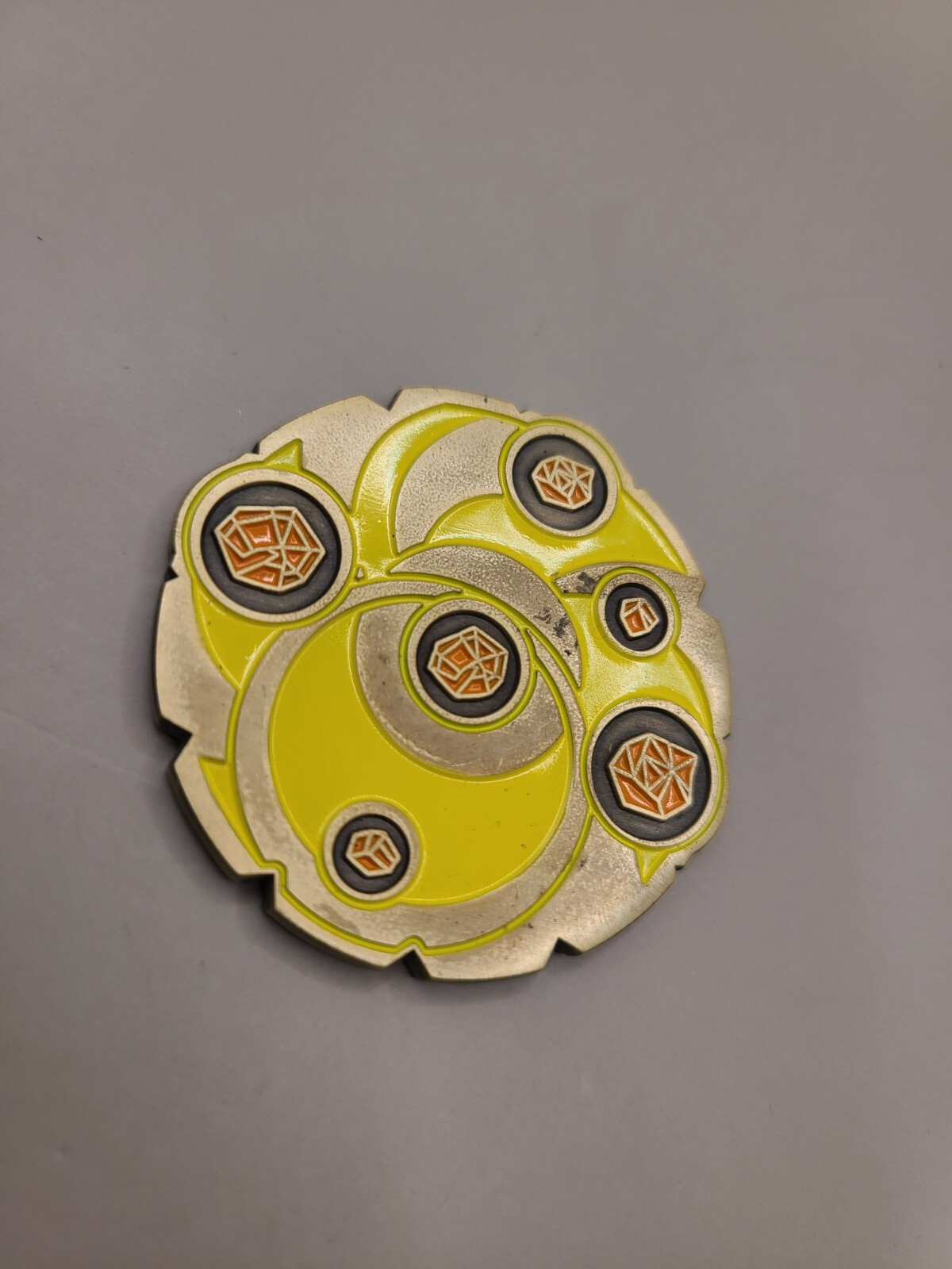 Keyforge Premium Metal Key YELLOW by Ghost Galaxy