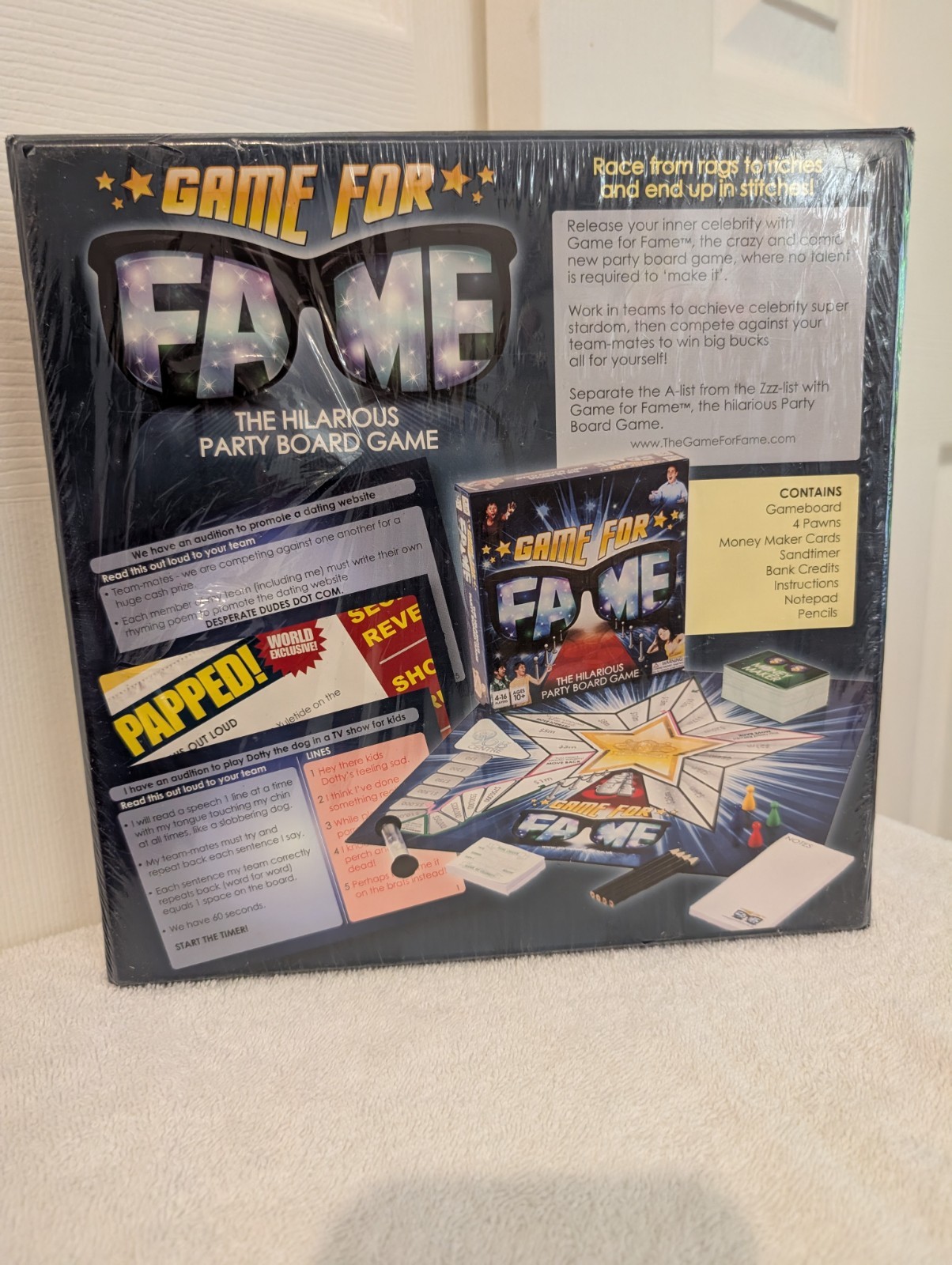 Game For Fame – The Hilarious Party Board Game! Family Fun and Laughter NEW