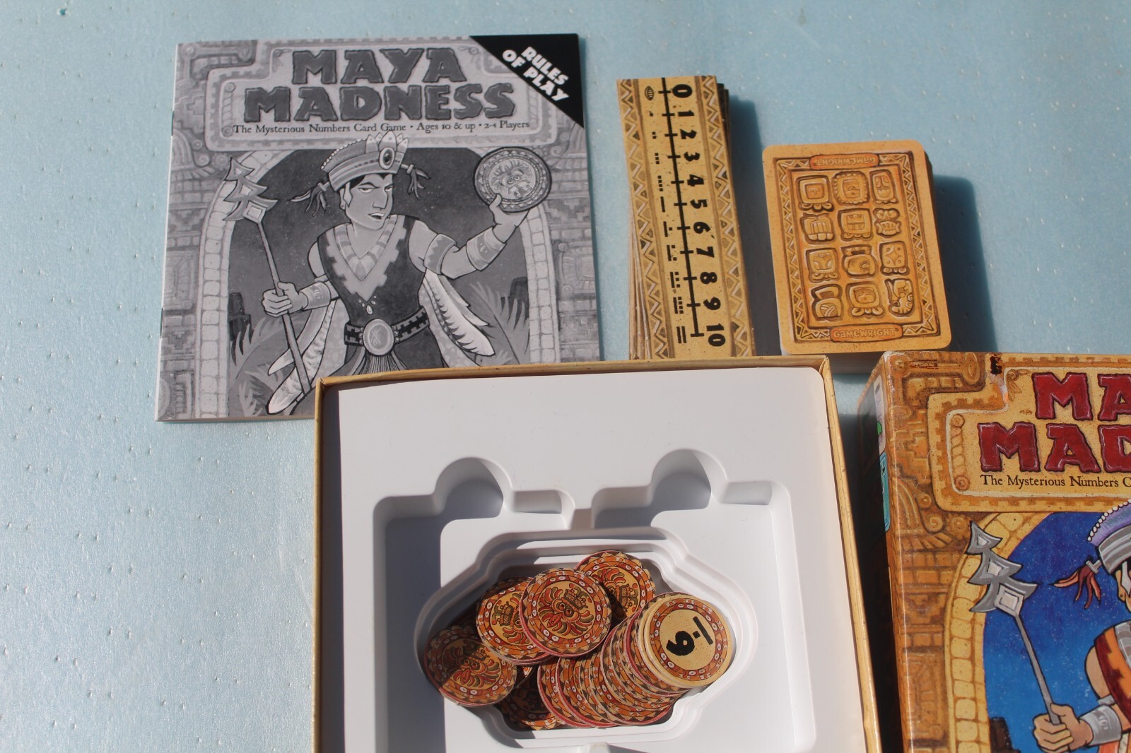 Maya Madness by Gamewright USED complete Mysterious Numbers Card Game 2003