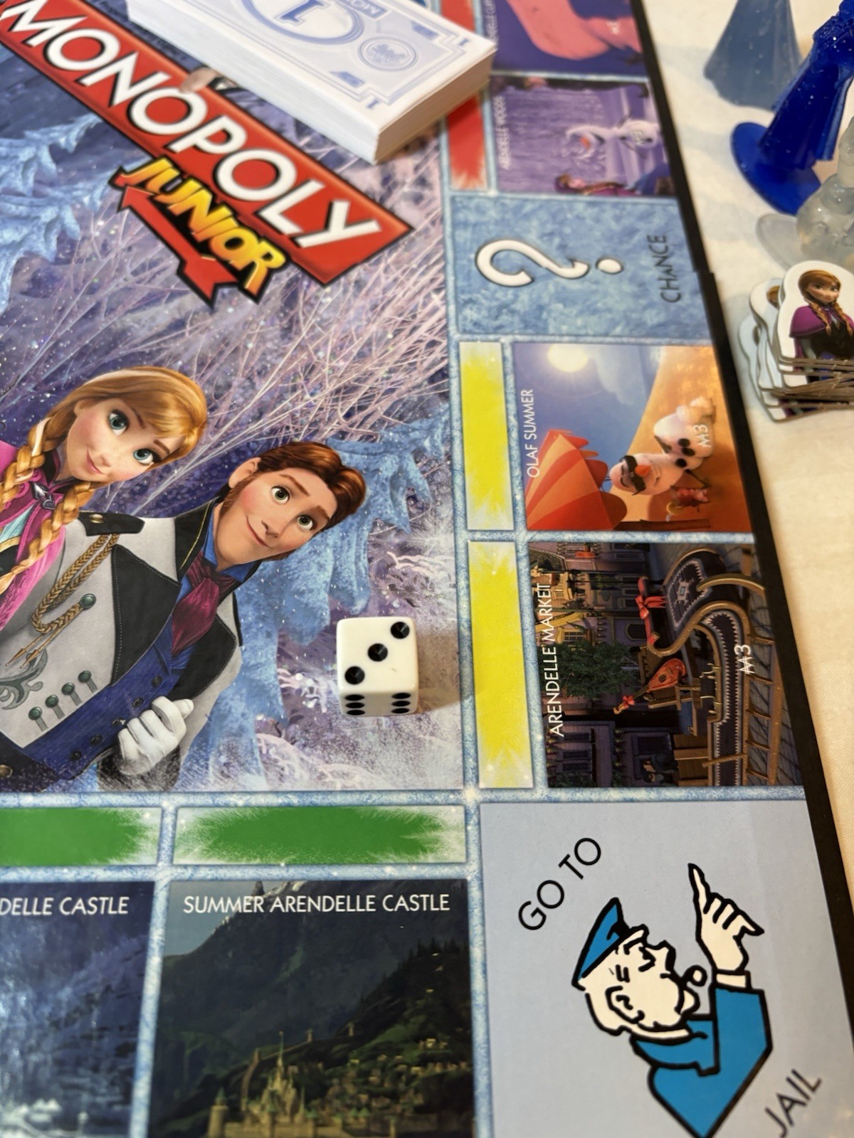 Monopoly Junior Disney Frozen COMPLETE Hasbro Gaming 2014 Anna Elsa Olaf