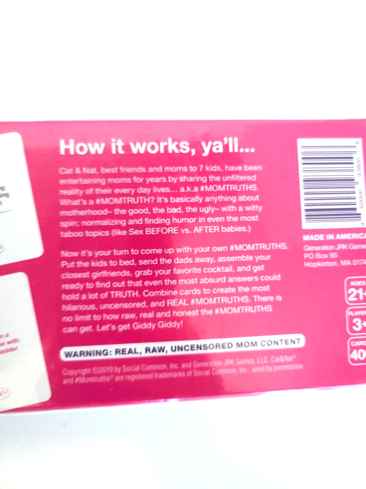 Mom Truths Party Game – The Only Raw and Uncensored Party Card Game – New