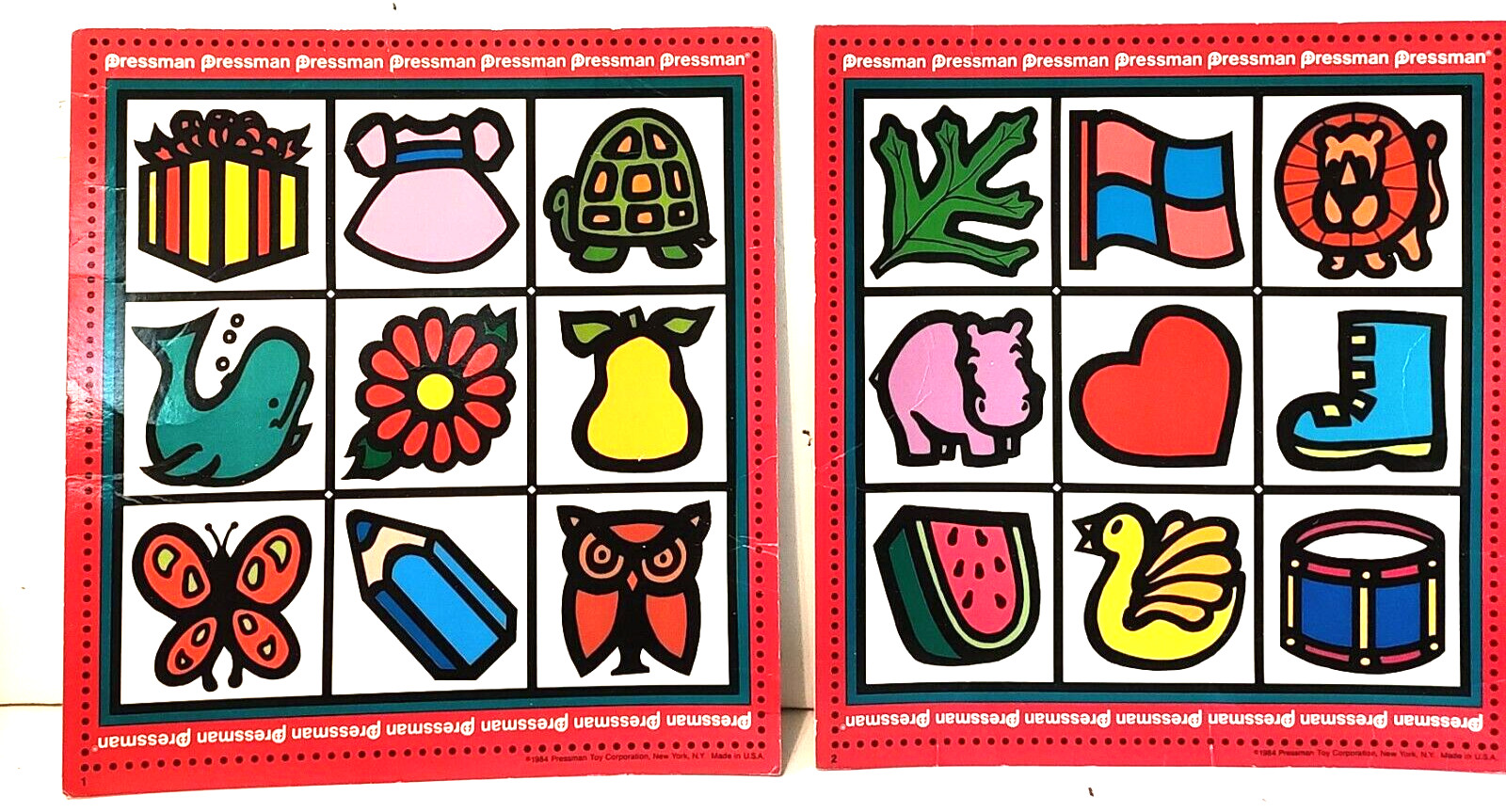 Picture Bingo – Matching Picture Bingo Game – Pressman – Complete Vintage 1984