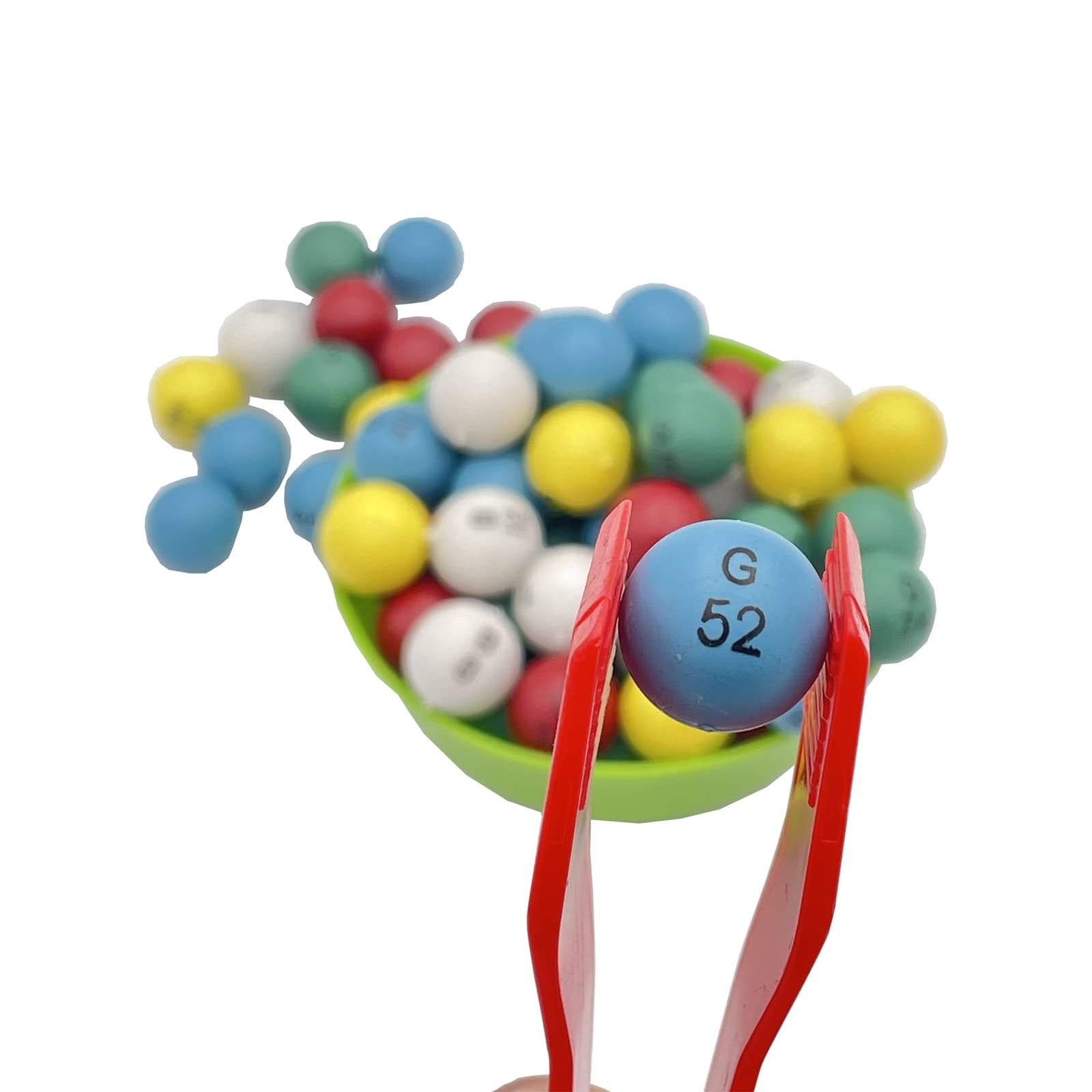 Multicolor Plastic Bingo Balls 75 Pack for Games, Raffles, and Parties