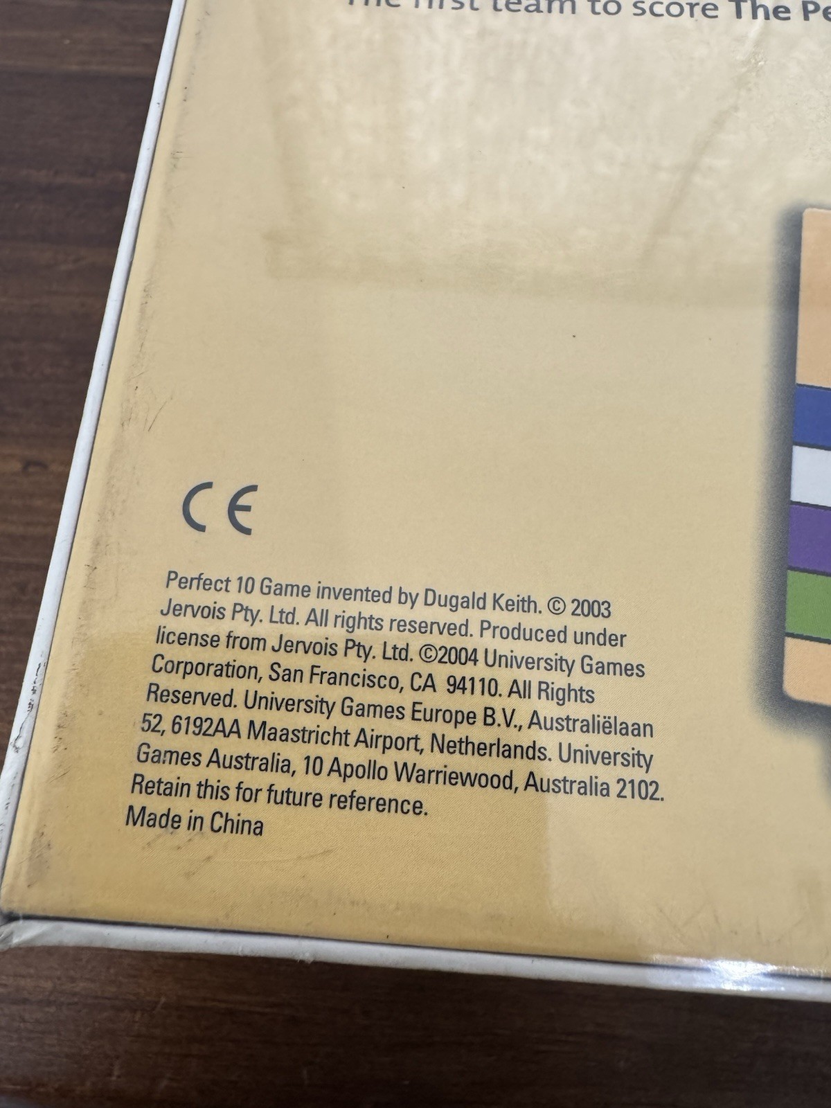 The Perfect Ten University Games Trivia Board Game 2 to 6 Players 12+ NEW 2003