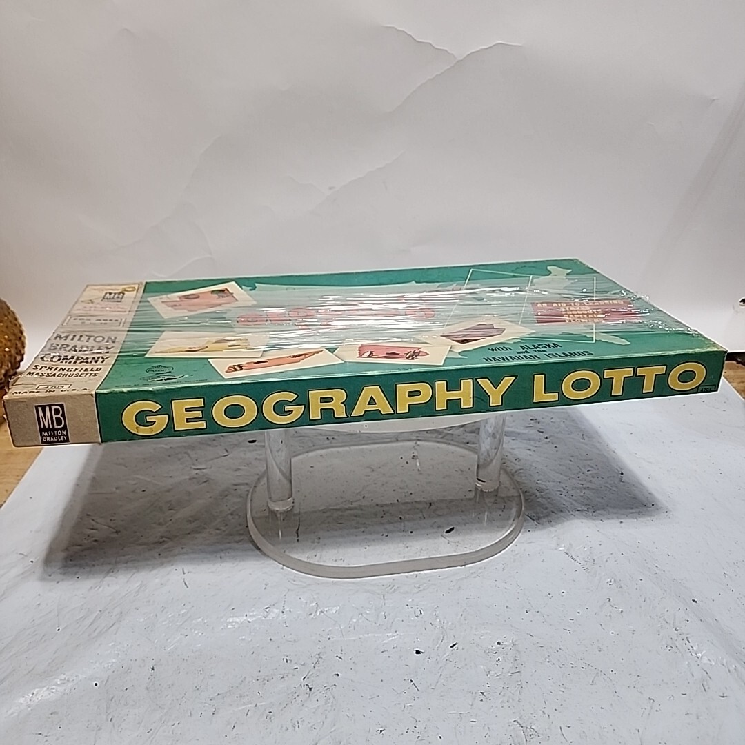 1956 Geography Lotto Game Vintage Milton Bradley 48 United States Complete