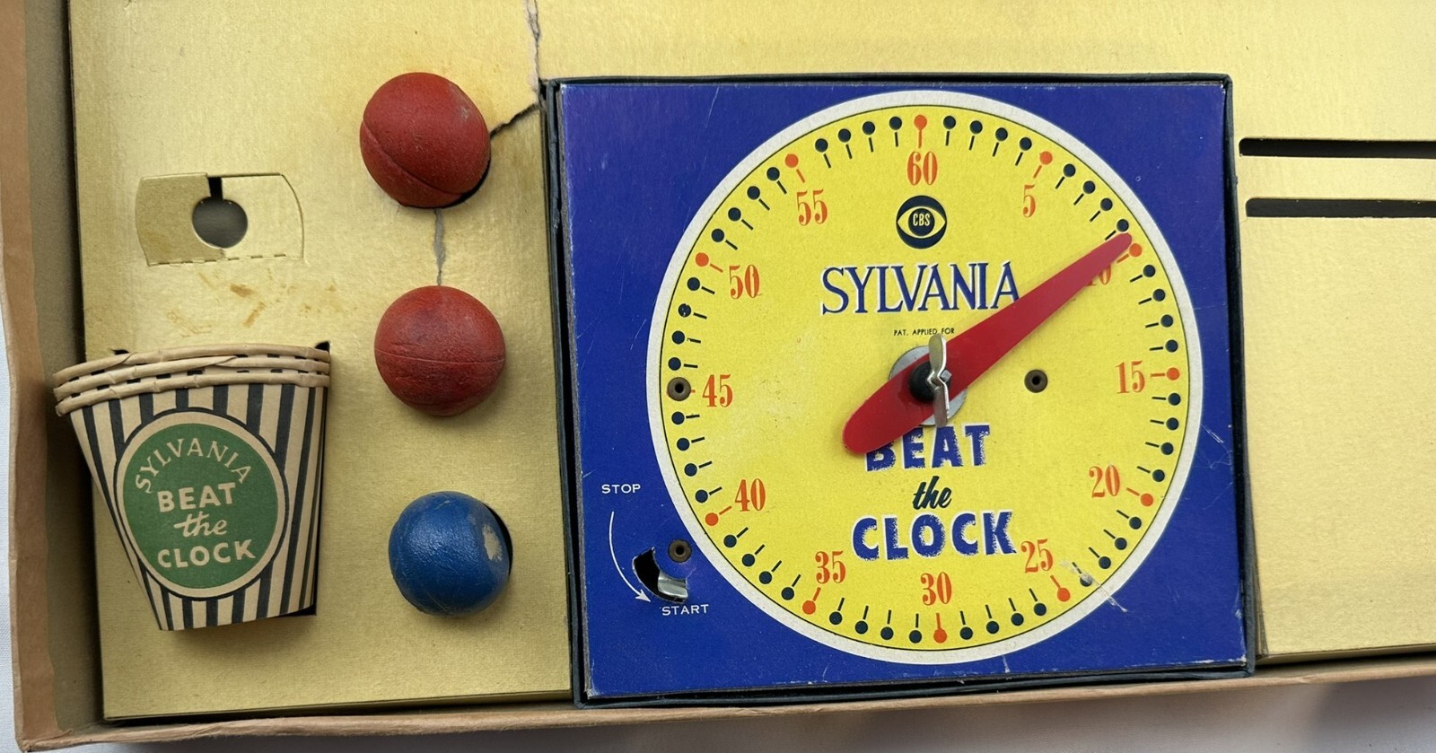 1954 Beat the Clock Game by Lowell Toys in Fair Condition FREE SHIPPING