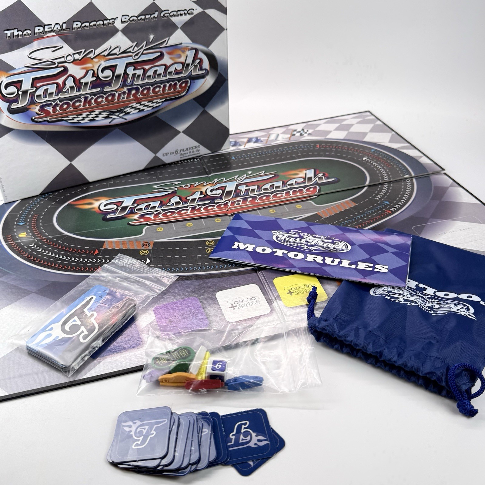 Sonny’s Fast Track Stockcar Racing Board Game 2012 Rare Complete