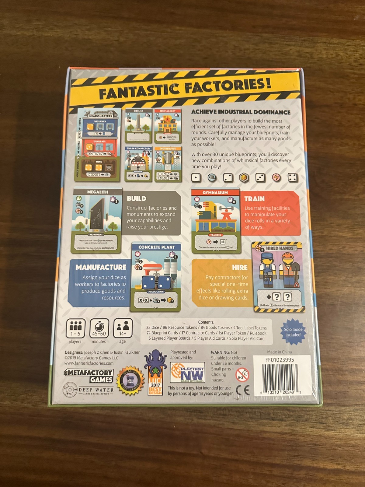Fantastic Factories Base Board Game By Deep Water Games NEW FACTORY SEALED