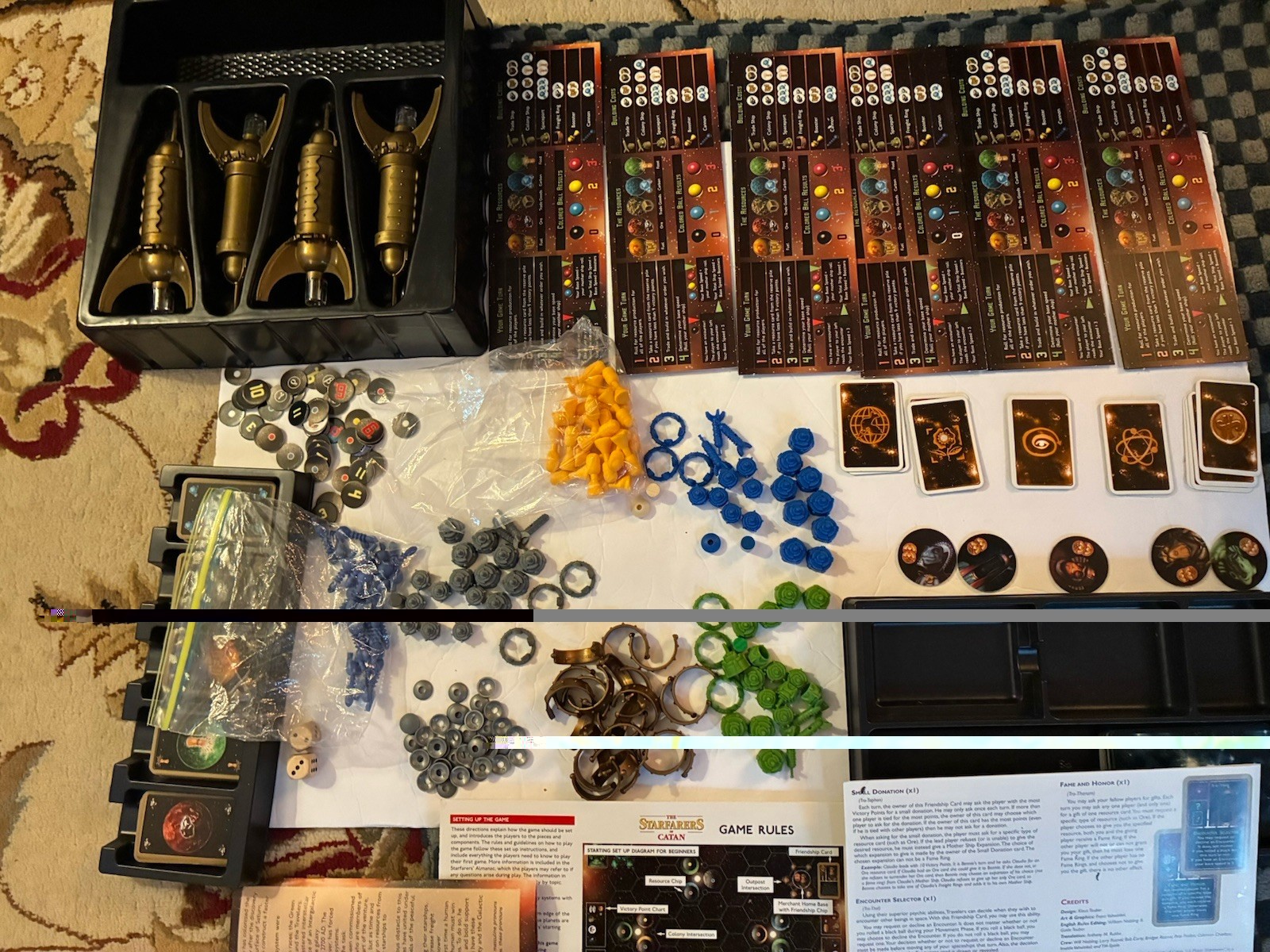 The Starfarers of Catan Board Game Mayfair Games Klaus Teuber (2000) Incomplete