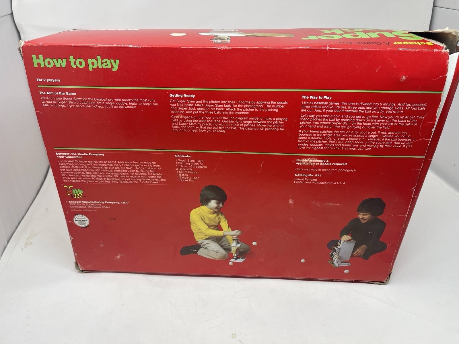 Vintage 1975 Schaper Super Jock Baseball Game NOS Open Box Complete Rare