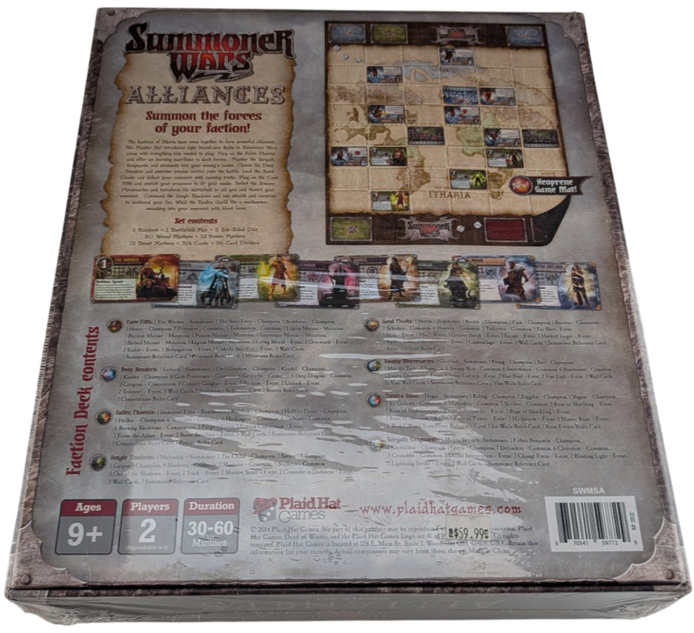 Summoner Wars Alliances Master Set Plaid Hat Games 2014 Sealed SWMSA