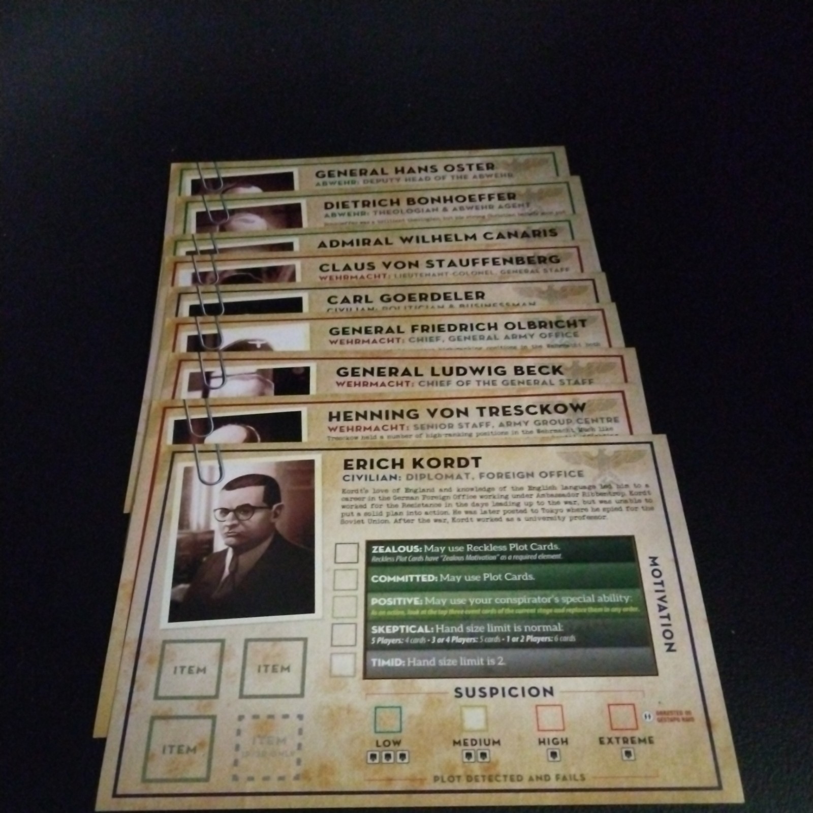 BLACK ORCHESTRA Board Game Used 100% COMPLETE Starling Games 2016