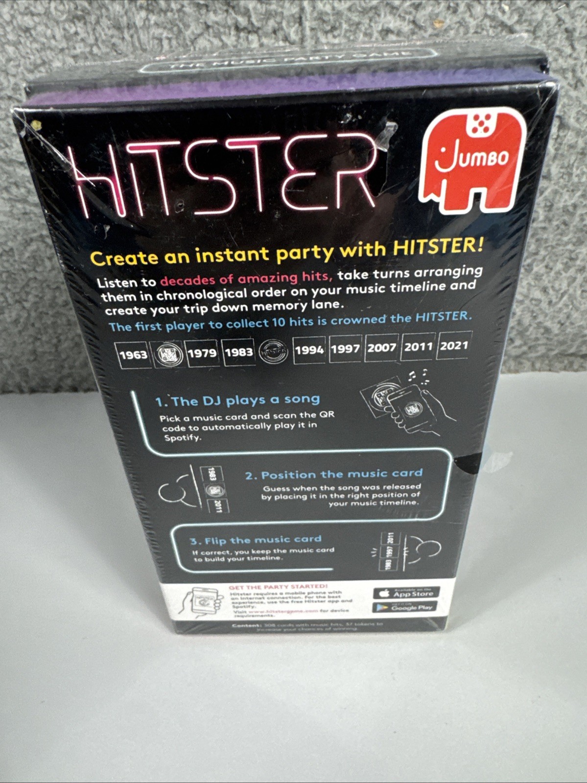Jumbo Hitster – The Music Fun Party Quiz Card Game, 2-10 Players 300 Plus Cards