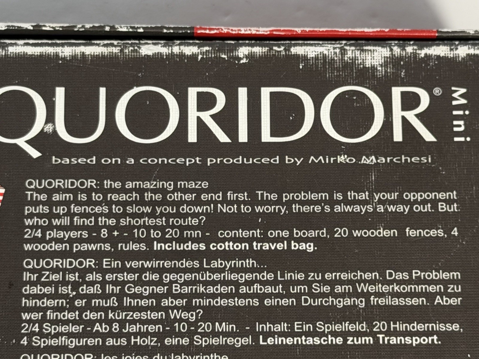 Mini Quoridor Game From Gigamic