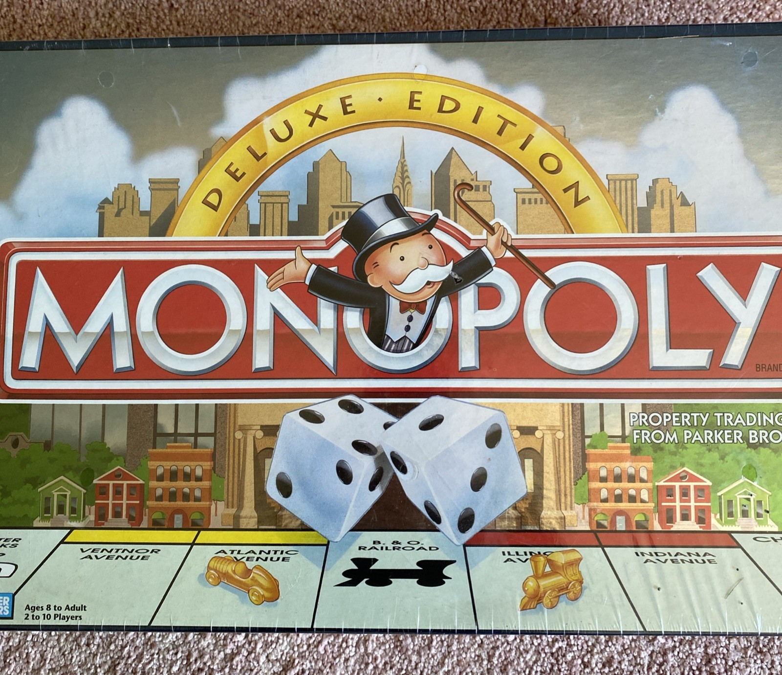 Vintage 1998 Monopoly Deluxe Edition Hasbro Parker Brothers Board NEW! SEALED!