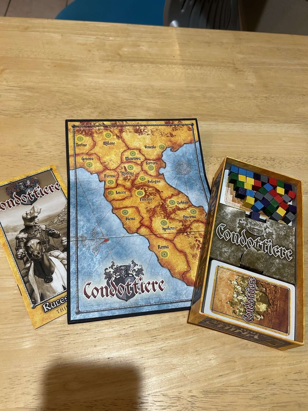 Complete Fantasy Flight Games Condottiere 3rd Ed Renaissance Board Game