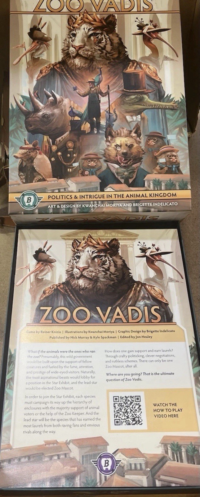 Bitewing Games Zoo Vadis Board Game Reiner Knizia 2023 3+ Players Used Once