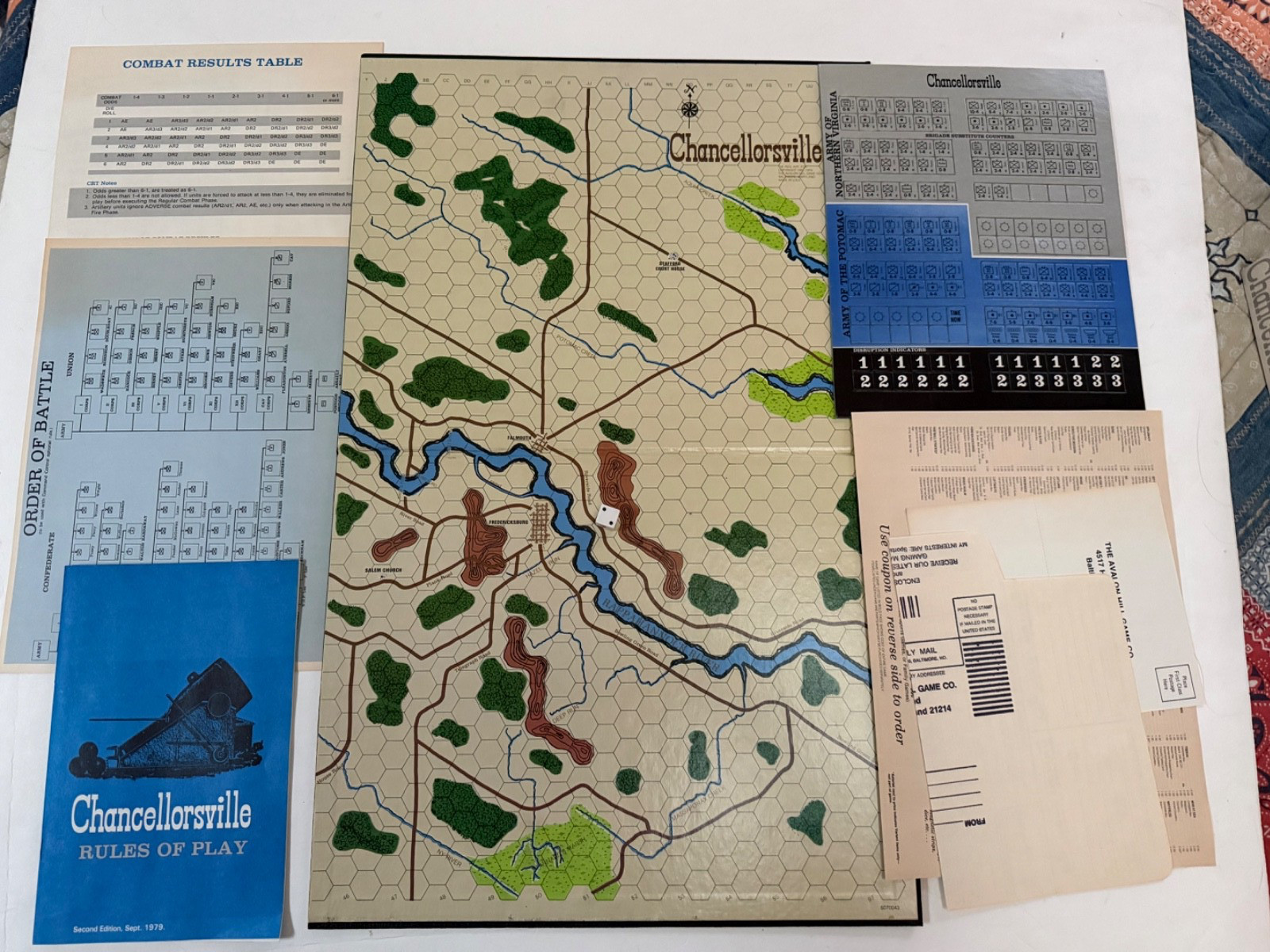 Chancellorsville, Avalon Hill, AH, 2nd Edition, 1979