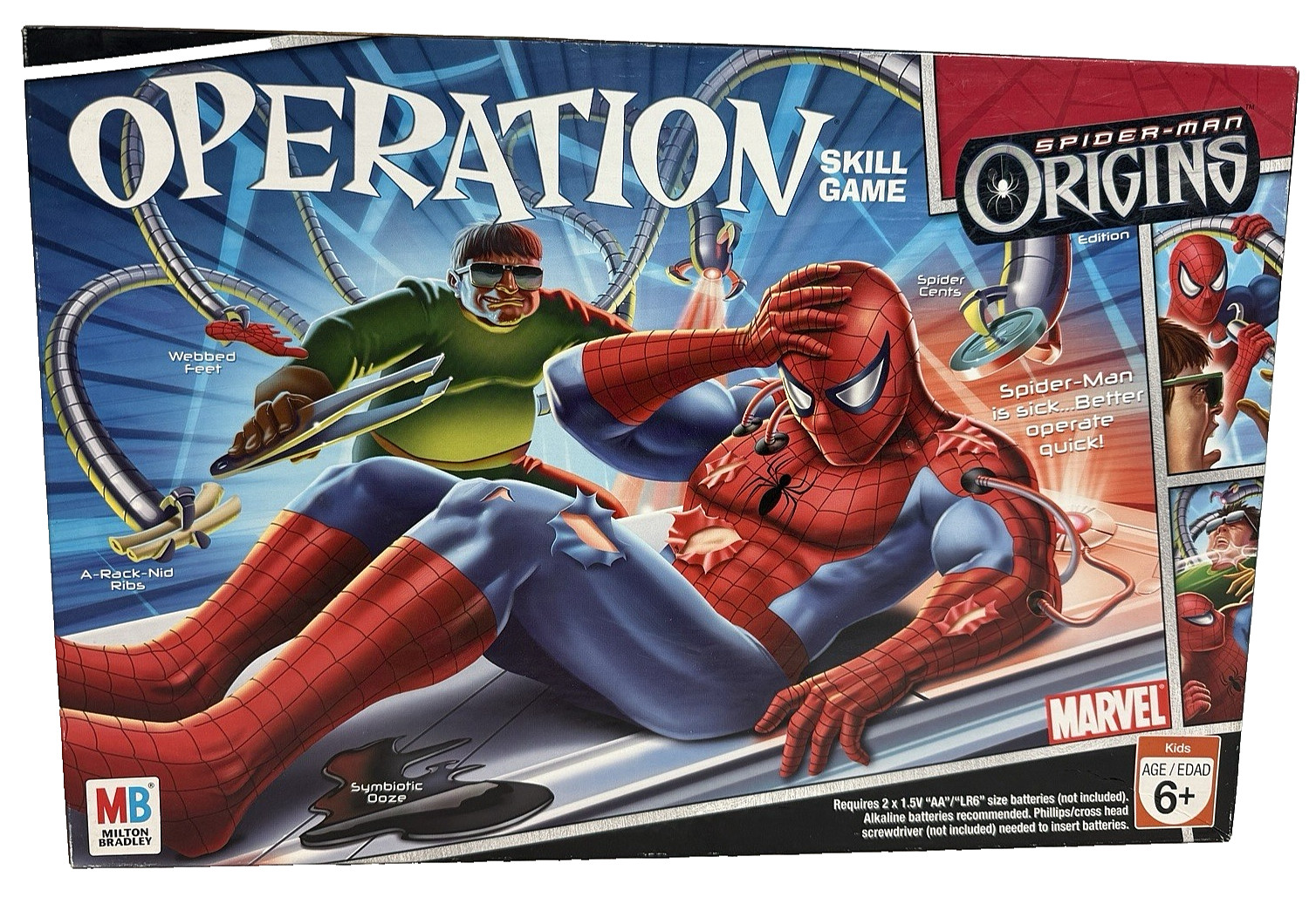 Operation Spider-Man Origins Edition Milton Bradley 2006 COMPLETE