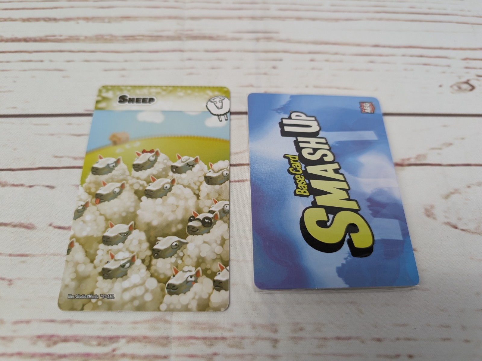 Smash Up Sheep Expansion Faction and Divider Board Card Game AEG