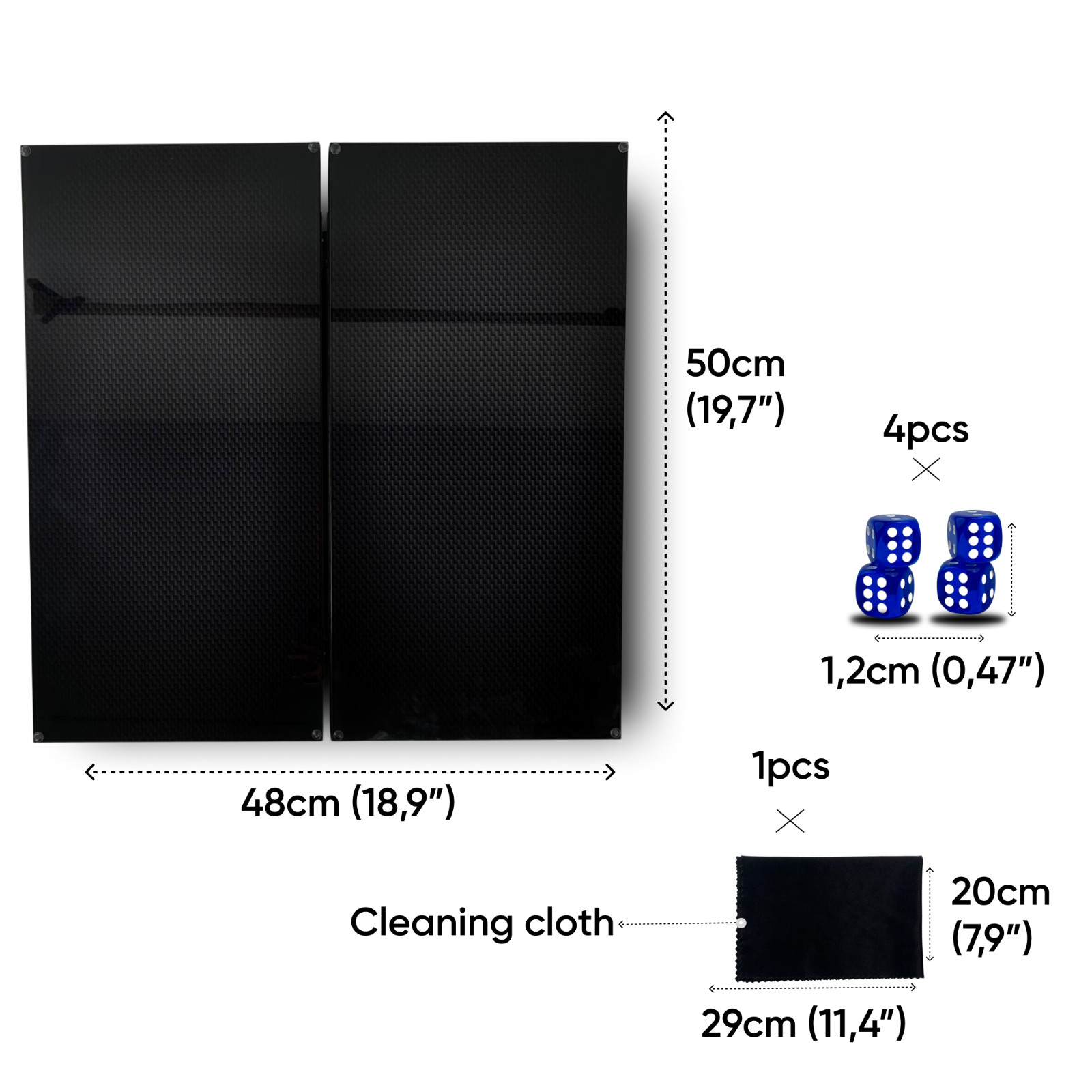 Tempered Glass Backgammon Set Lion Design, Game Board, Gift for Him 50cm (19.7″)