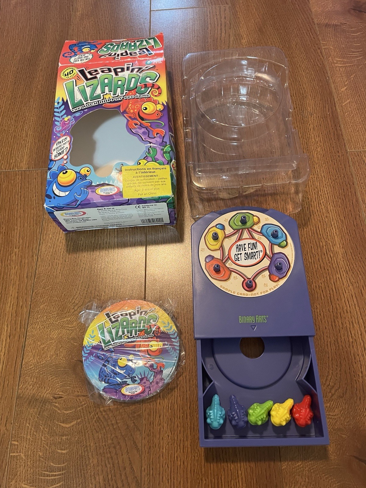Vintage Binary Arts Leapin’ Lizards The Rock Hoppin’ Peg Game Rare