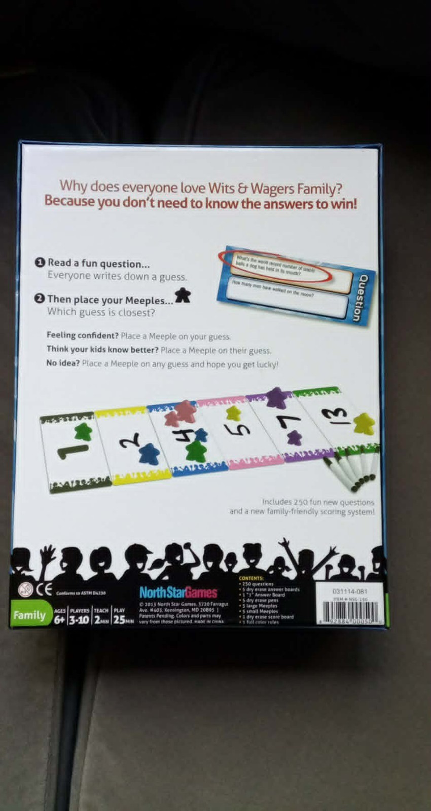 WITS & WAGERS Family Edition Board Game 100% COMPLETE 2013 MULTI AWARD WINNER