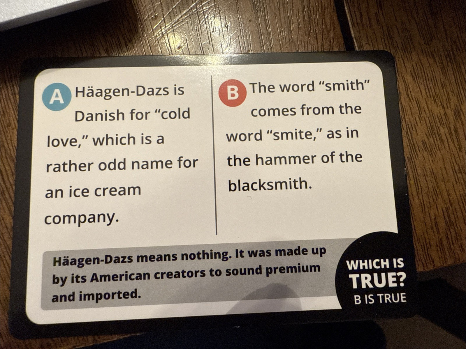 LN Plausibility, A Trivia Game for Teens and Adults, Guess Which “Fact” is True?