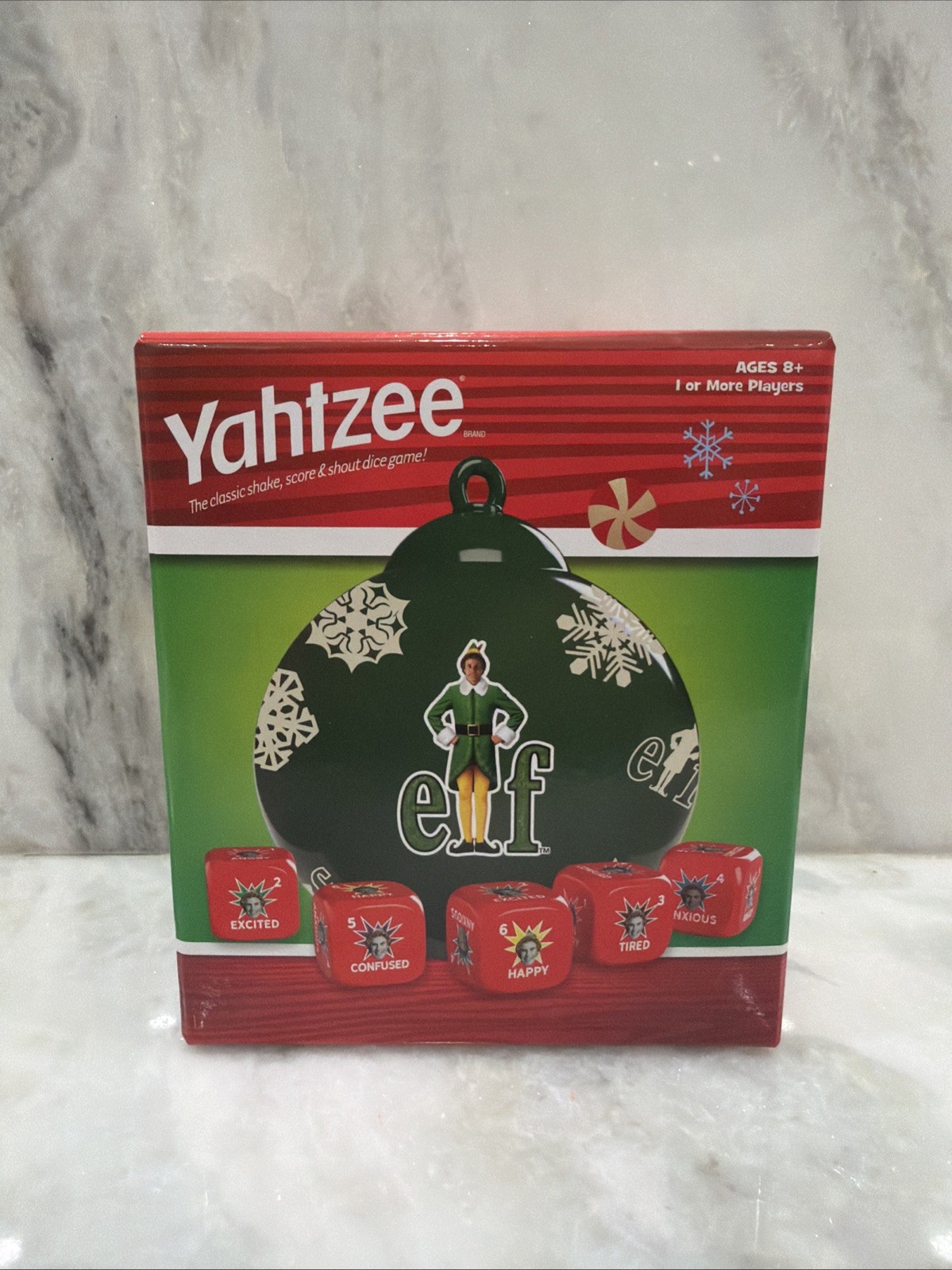 Yahtzee ELF Edition Exclusive Collectible Holiday Ornament Dice Cup NEW
