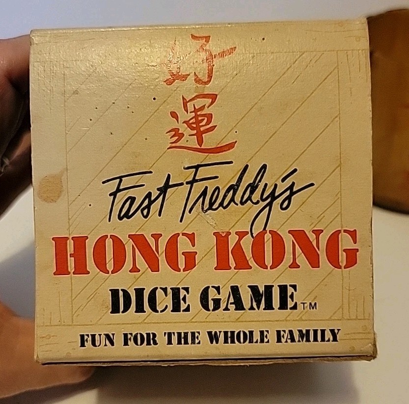 VTG Fast Freddys Hong Kong Dice Game Shaker Cup Jax LTD 1983 Family Game
