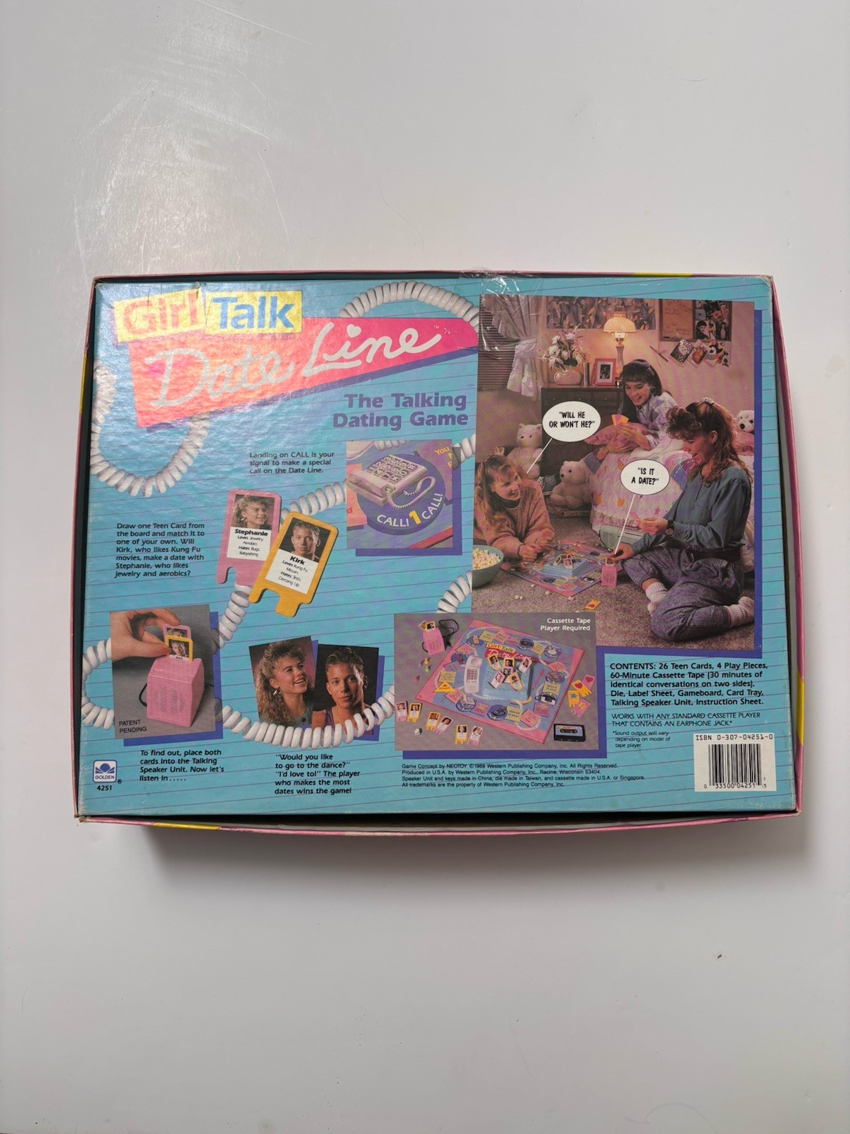 Girl Talk Date Line Board Game Golden Vintage 1989 Complete with Cassette Tape