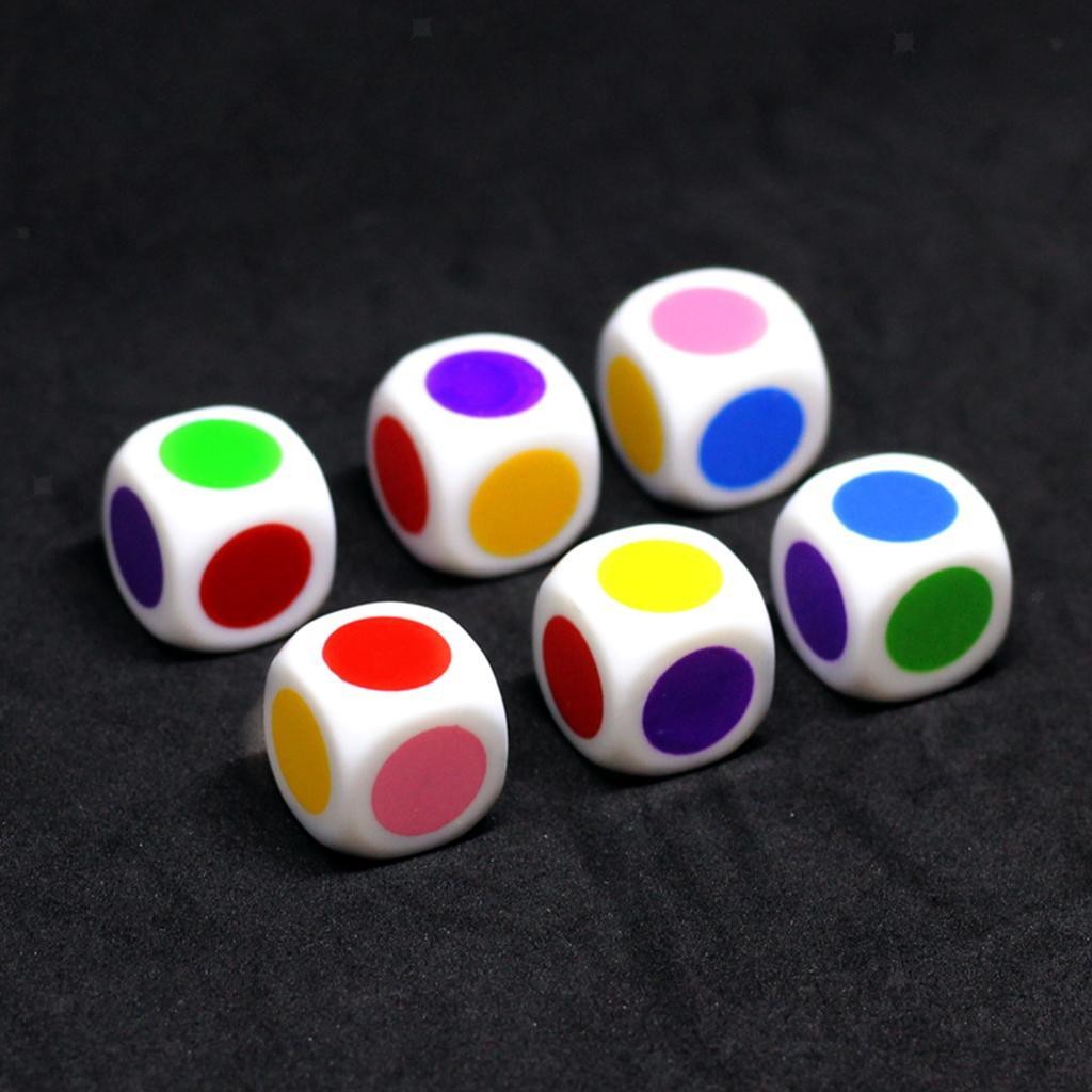 10Pcs Square 16mm 6 Sided D6 Round Corner for D&D