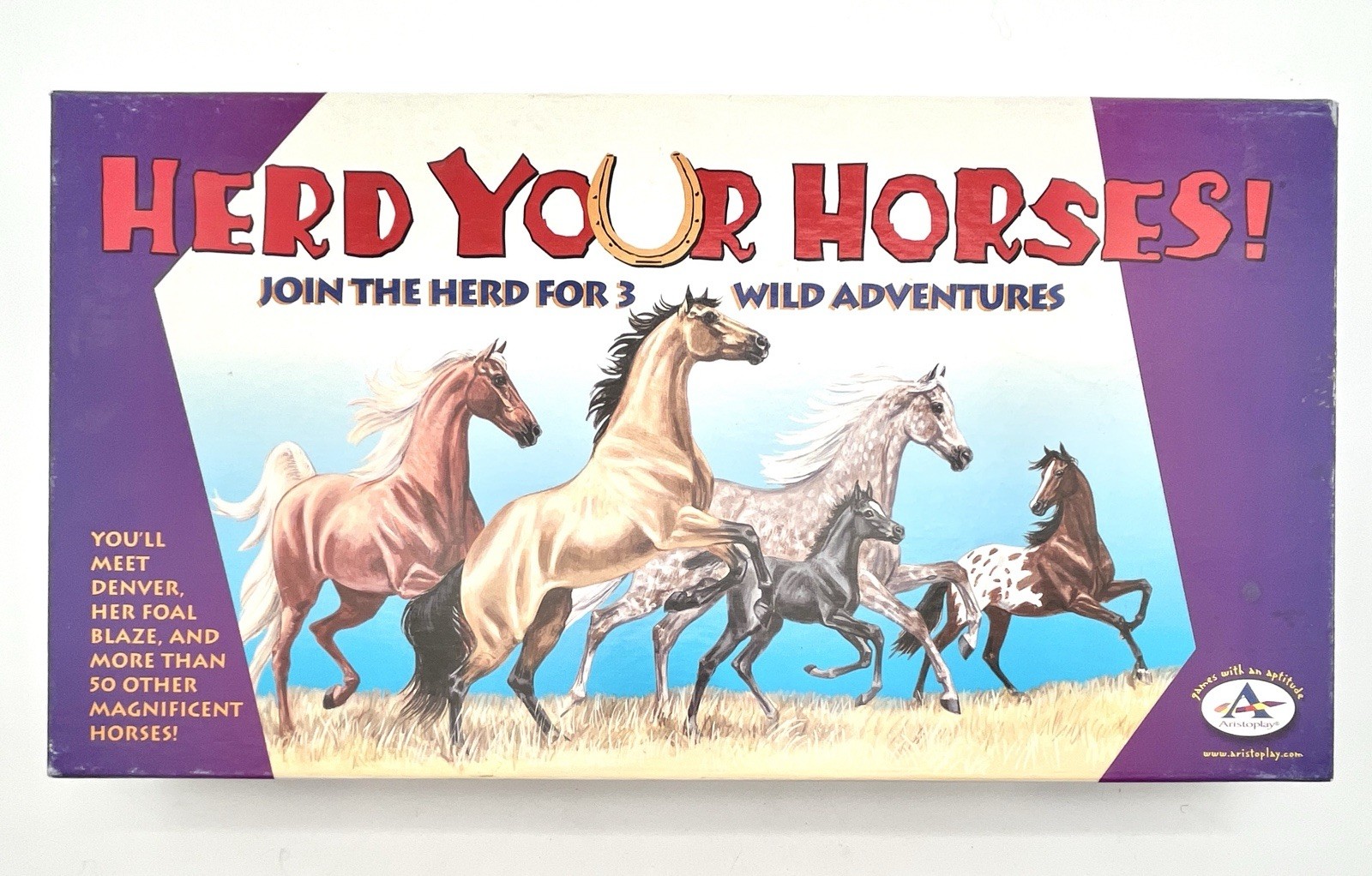 Vintage 1997 Herd Your Horses Board Game – 99% Complete: No Manual Rare HTF