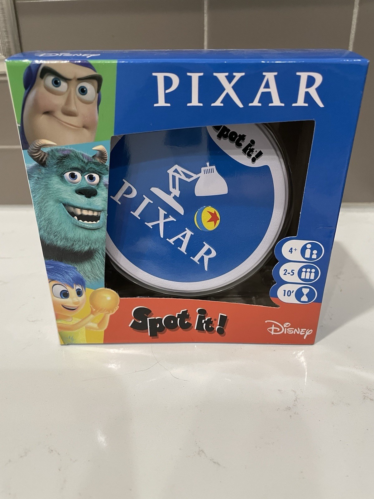 NEW Disney Pixar SPOT IT! Card Game Tin Ages 4+ Asmodee Includes 30 Cards