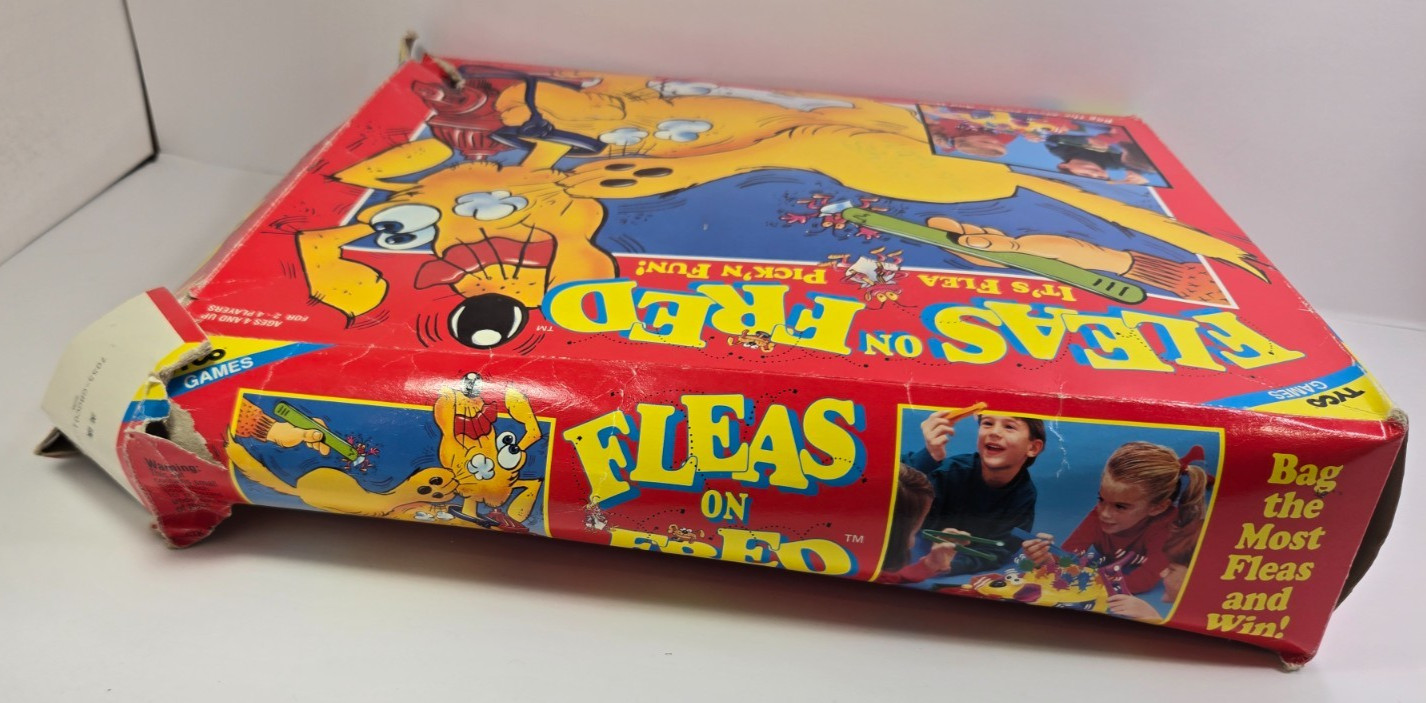 Vintage 1993 Fleas On Fred Tyco Game Tested Missing Pieces Damaged Box Heavy Use