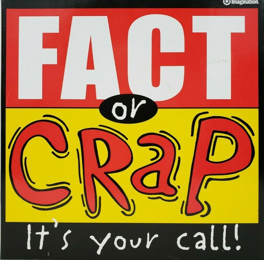 University Games Fact Or Crap Trivia Game Age 12 To Adult 3 – 8 Players
