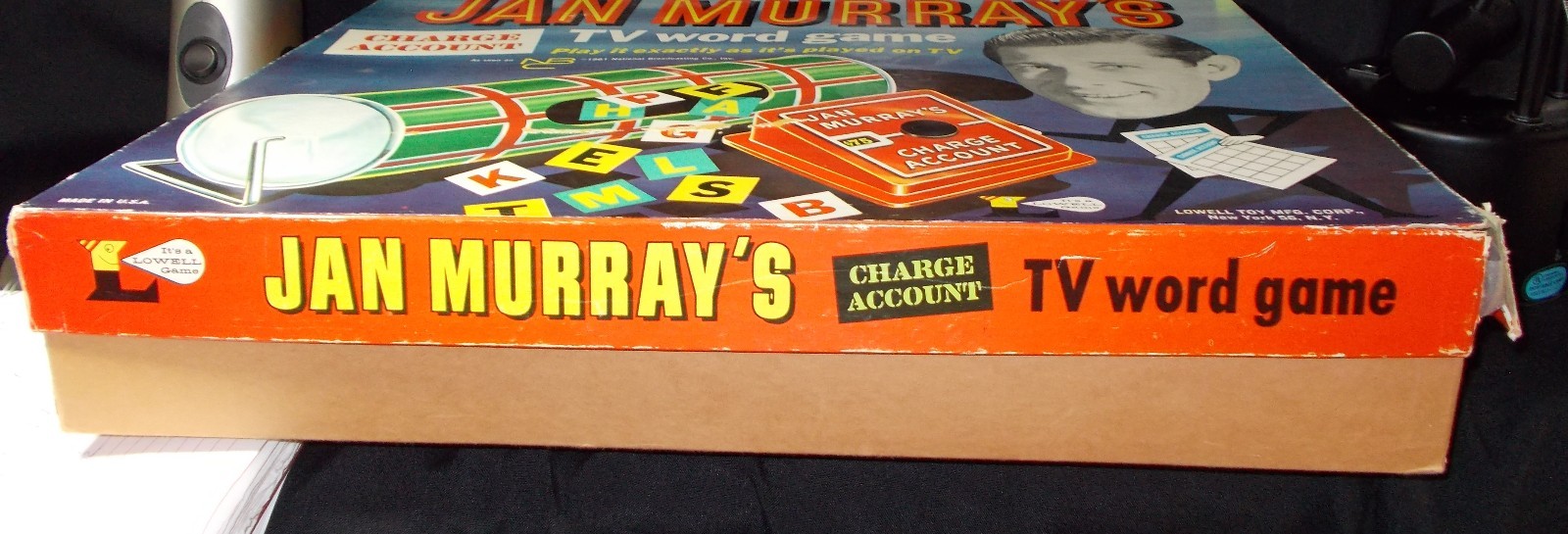 Vintage 1961 JAN MURRAY’S NBC TV Word Board Game Lowell Toy Corp.
