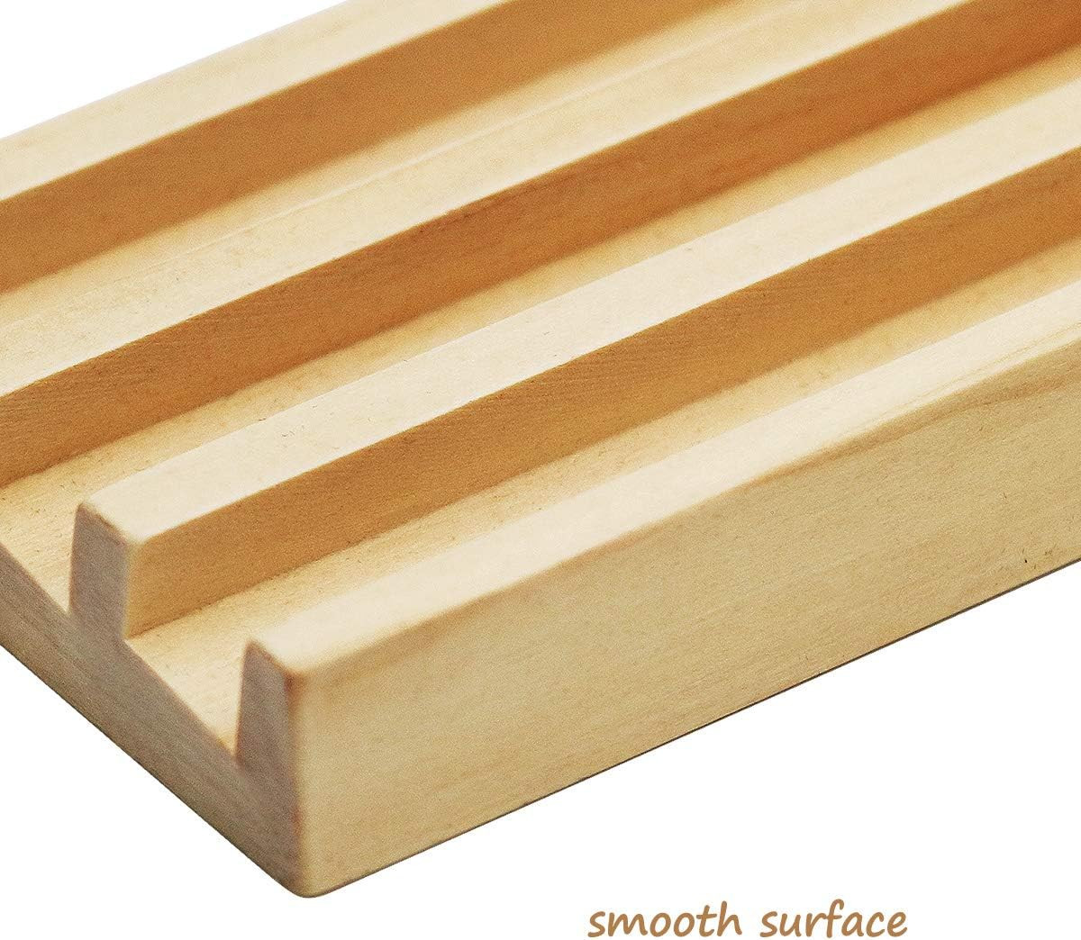 Wooden Domino Racks Set of 8 Premium Domino Trays Holders Organizer for Mexican