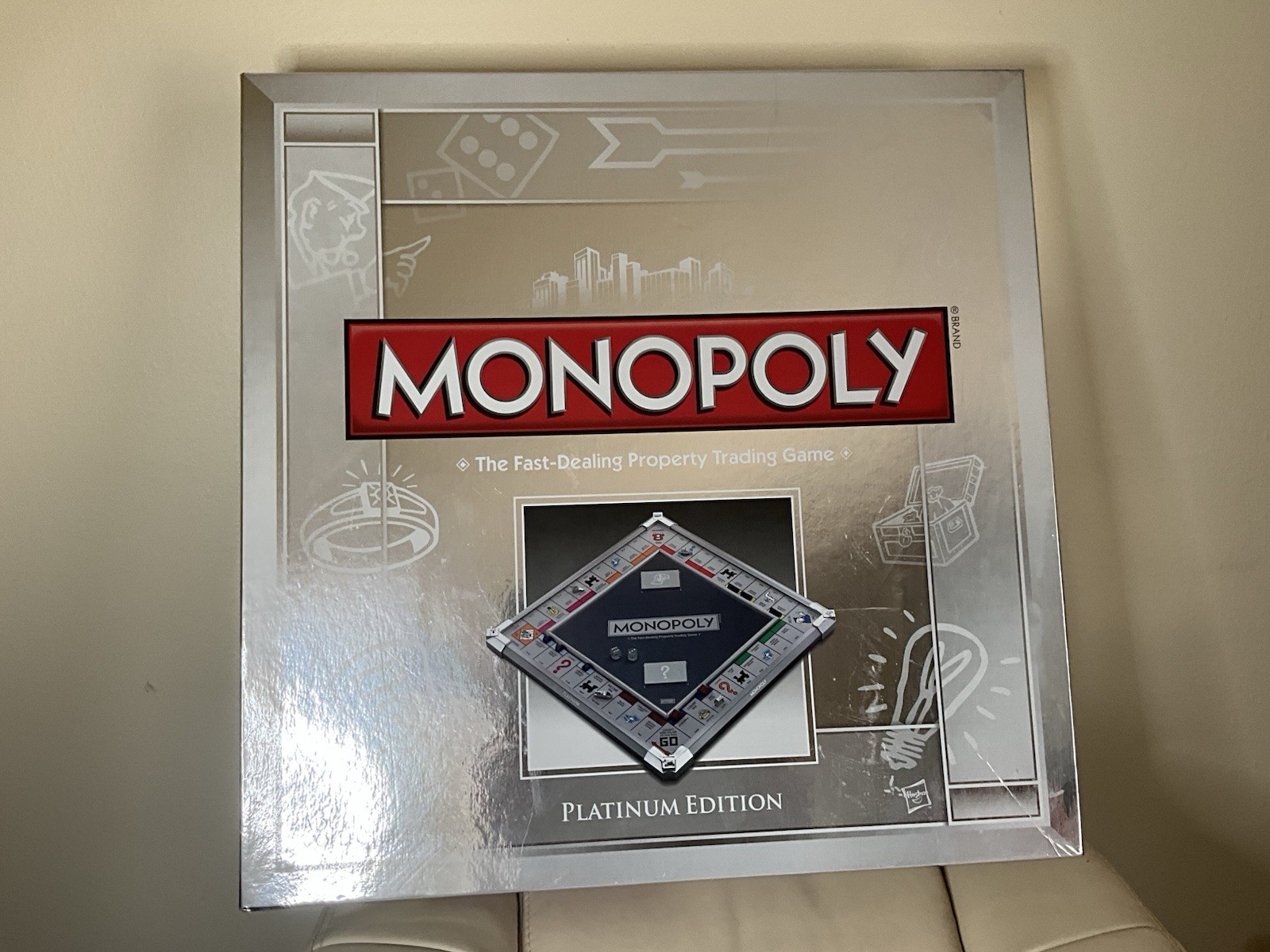 Monopoly Platinum Edition Board Game – Luxury Metal Frame Collector’s Set