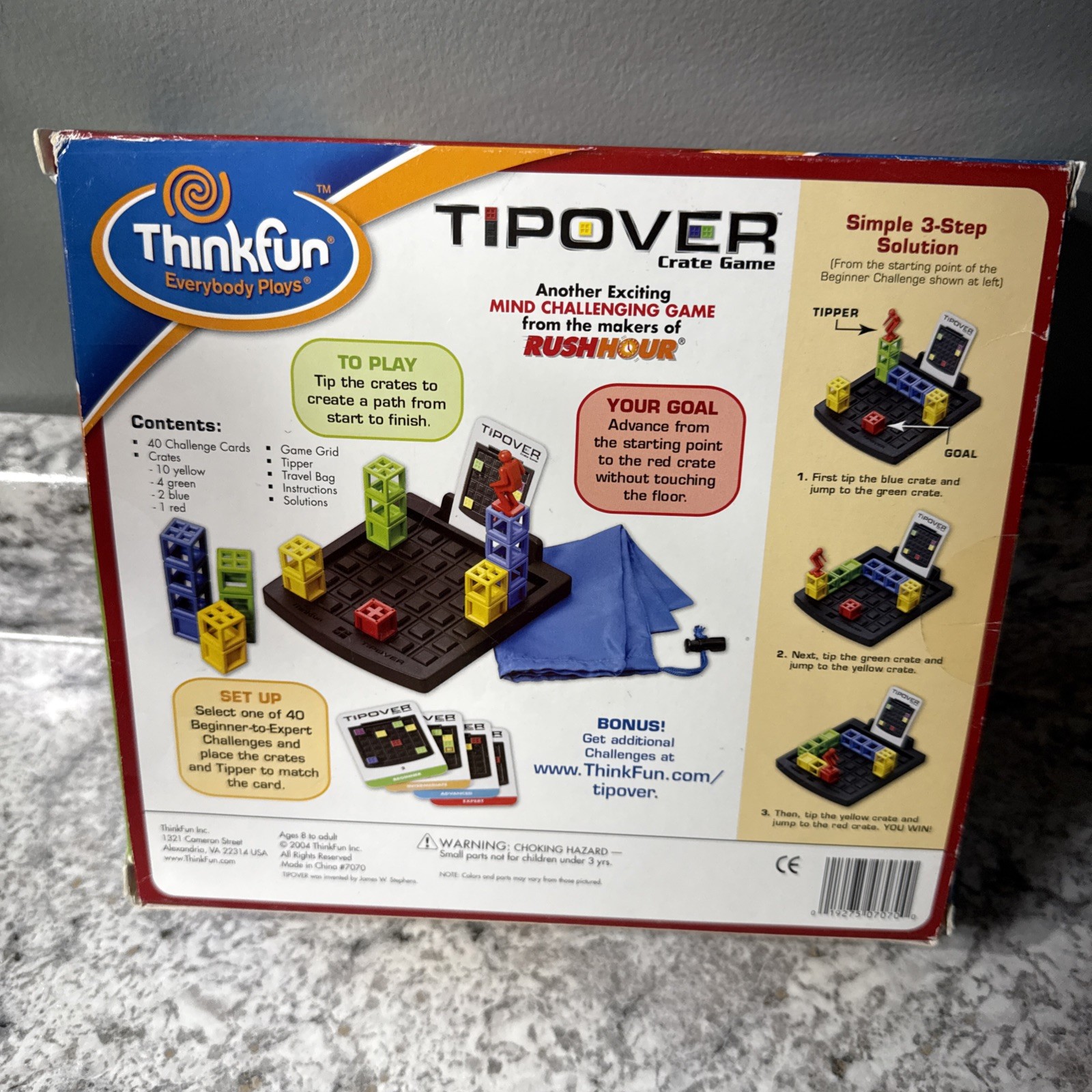 Tipover: Crate Tipping Logic Game ThinkFun 2010 – Missing 1 Expert Card