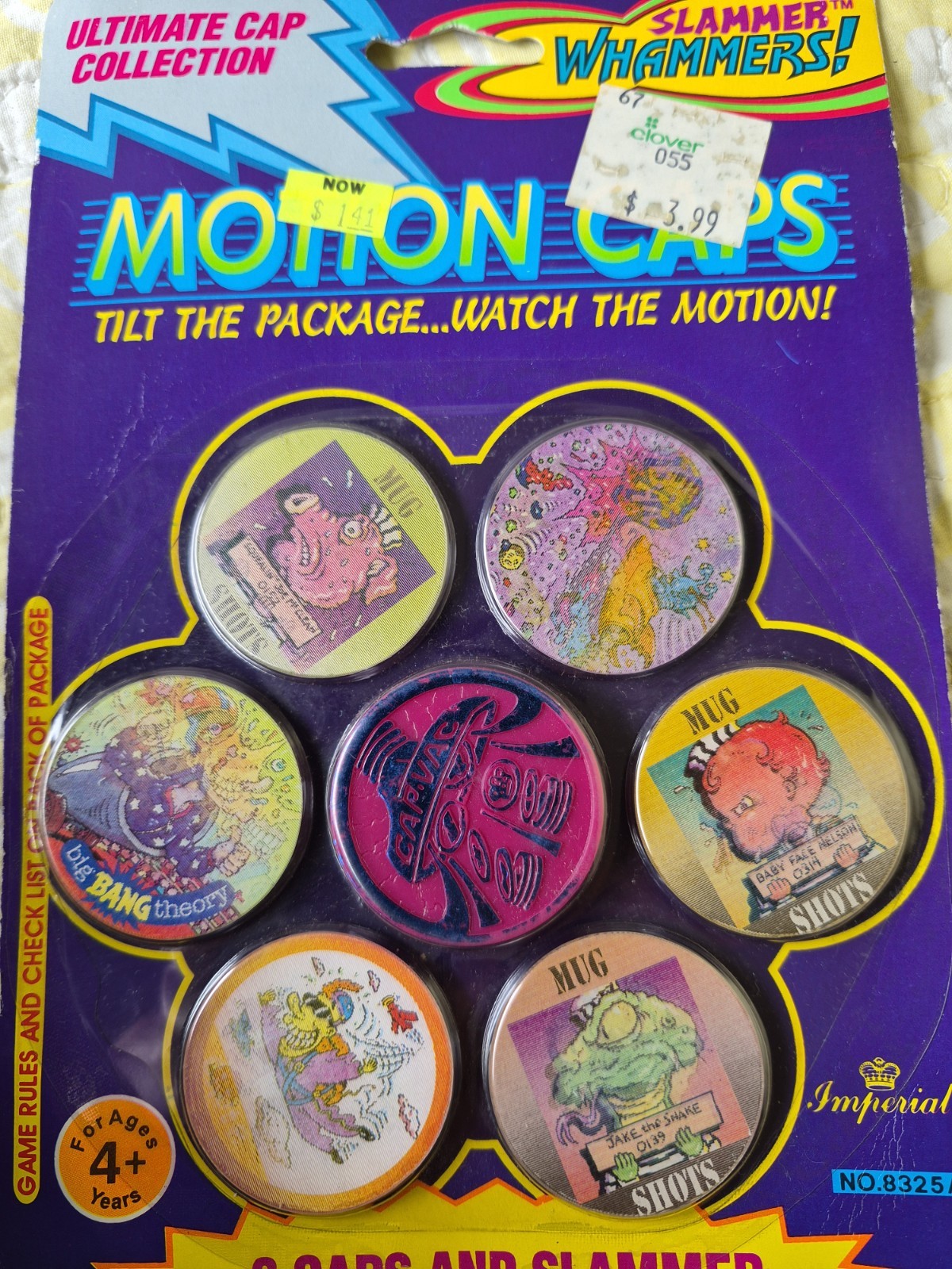 1994 POGS Sealed MOTION CAPS SLAMMER WHAMMERS – Ultra Rare 6 cap 1 slammer