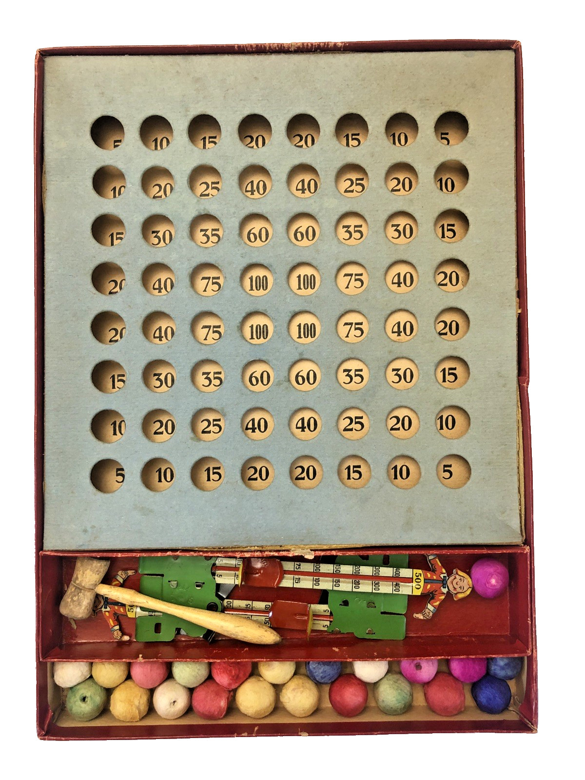 Rare Saml. Gabriel Sons & Co. Board Game Try Your Strength NY- Germany Complete