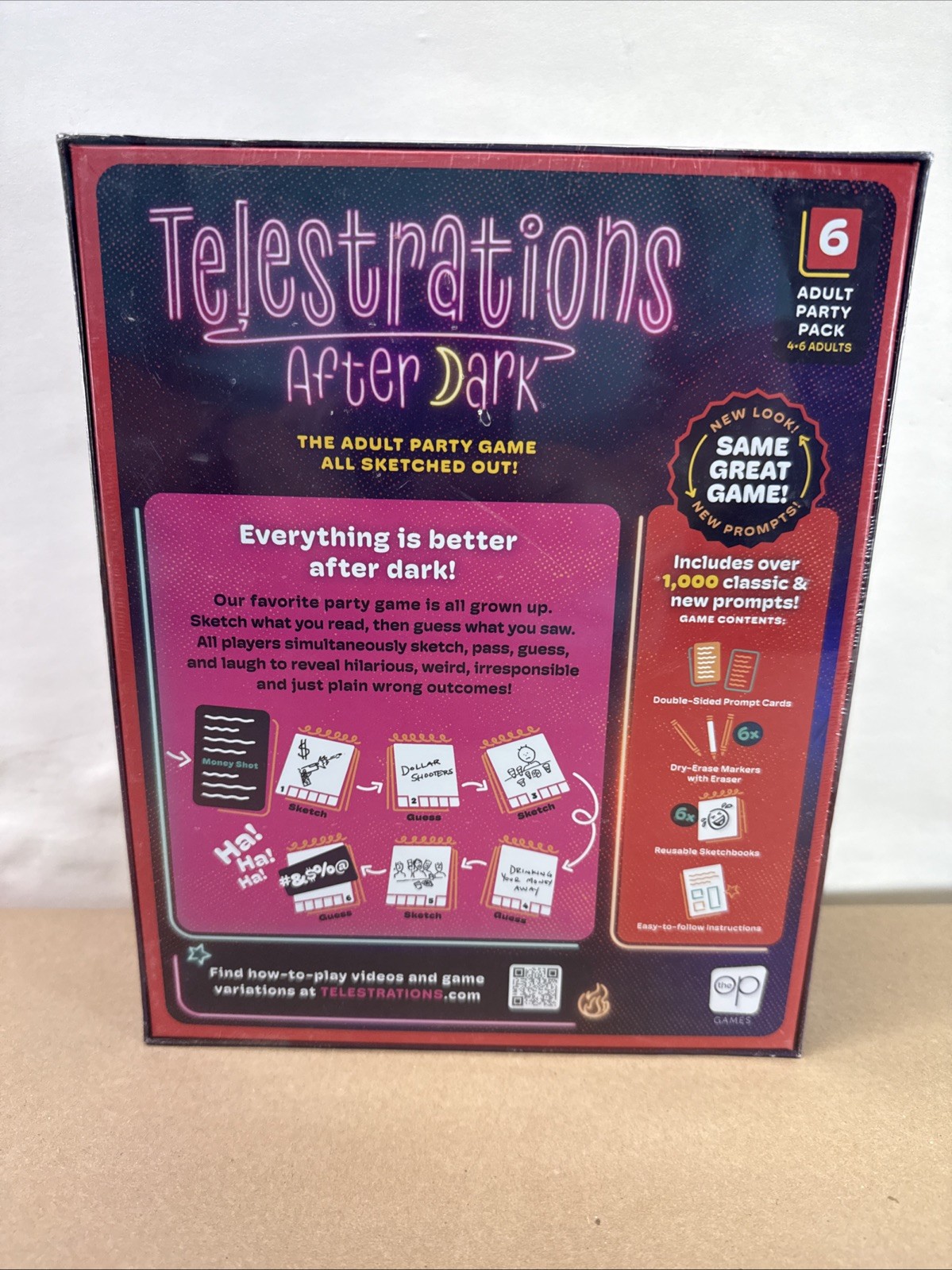 Telestrations After Dark Adult Party Game 4-6 Players Dry-Erase Markers