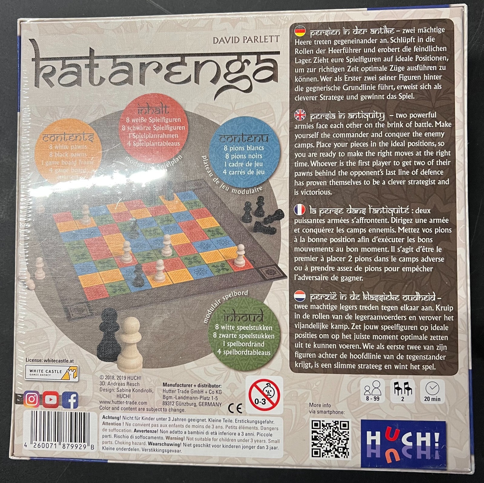 Katarenga Abstract Strategy Board Game 2017 Huch D3