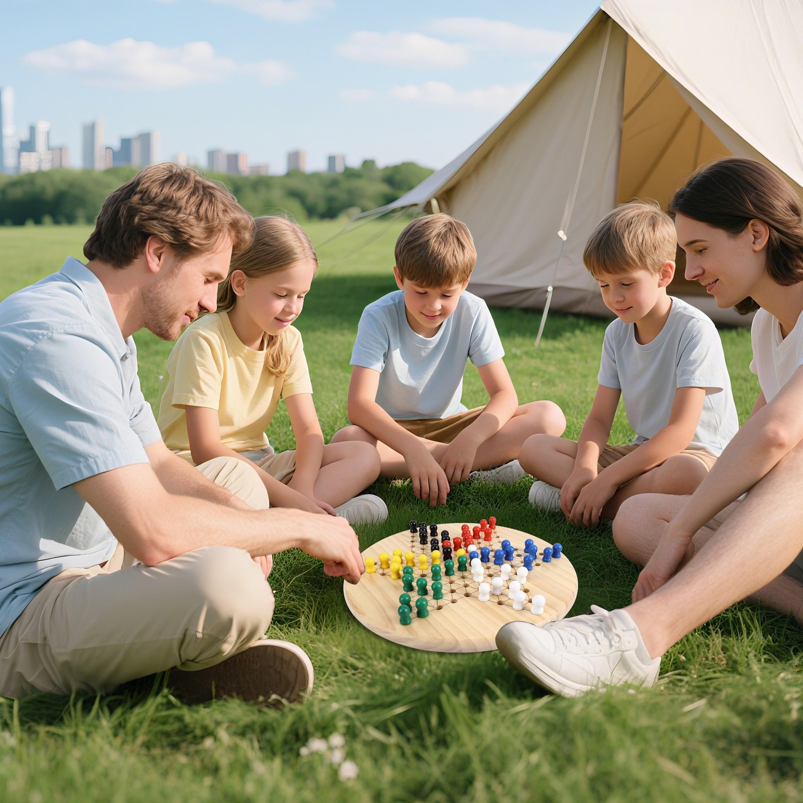 Chinese Checkers Board Game for Adults Seniors , 11.5 inches Wooden Checkers …