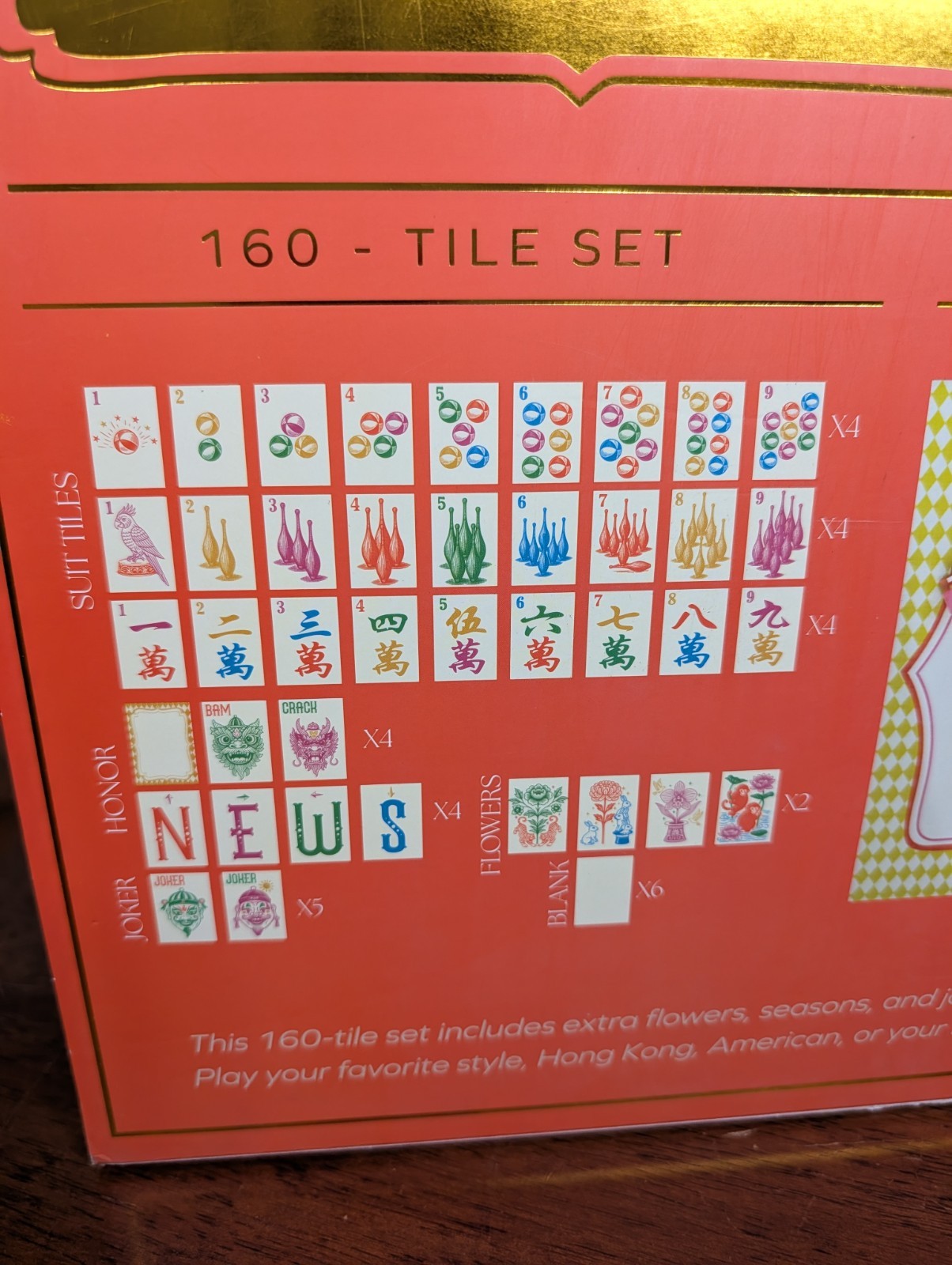 Maison Lude Cirquejong Mahjong Set 160 Tiles Racks Mat Carrying Case New