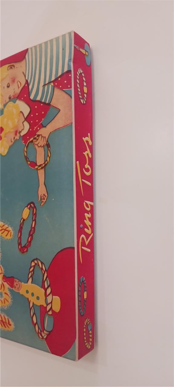 VINTAGE 1940’S BRODHAVEN RING TOSS GAME WOODEN CLOWN STAKES COMPLETE NICE