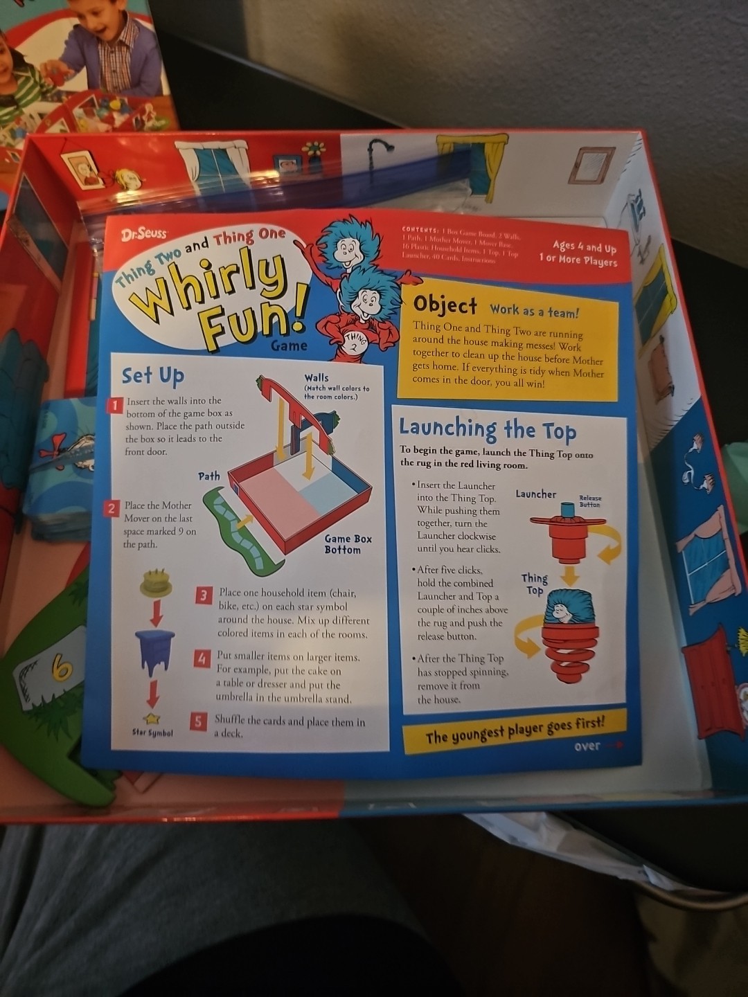 Dr. Seuss Whirly Fun Game COMPLETE Wonder Forge 2016 Kids Family Cat in the Hat